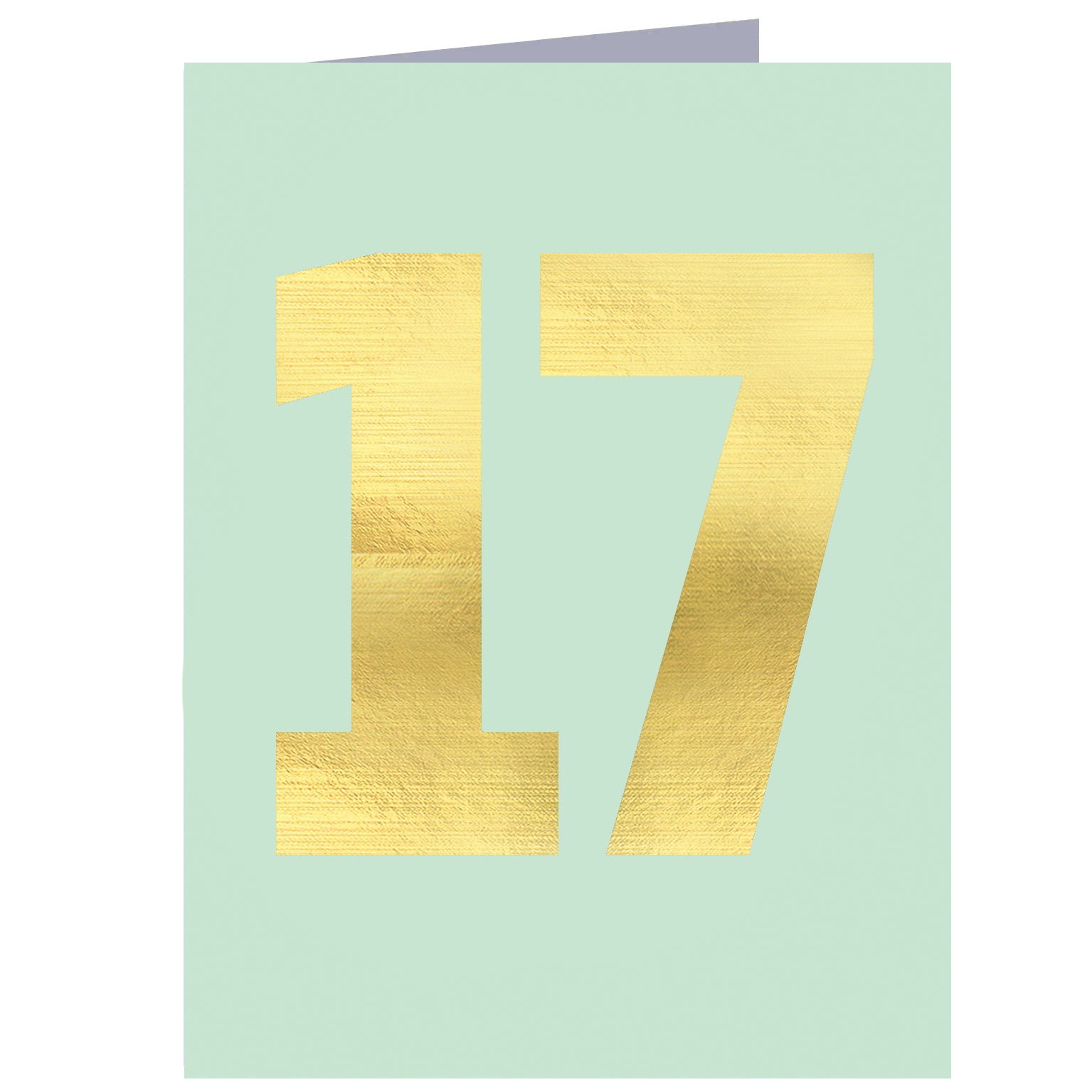 TGD20 mini gold foiled number seventeen card