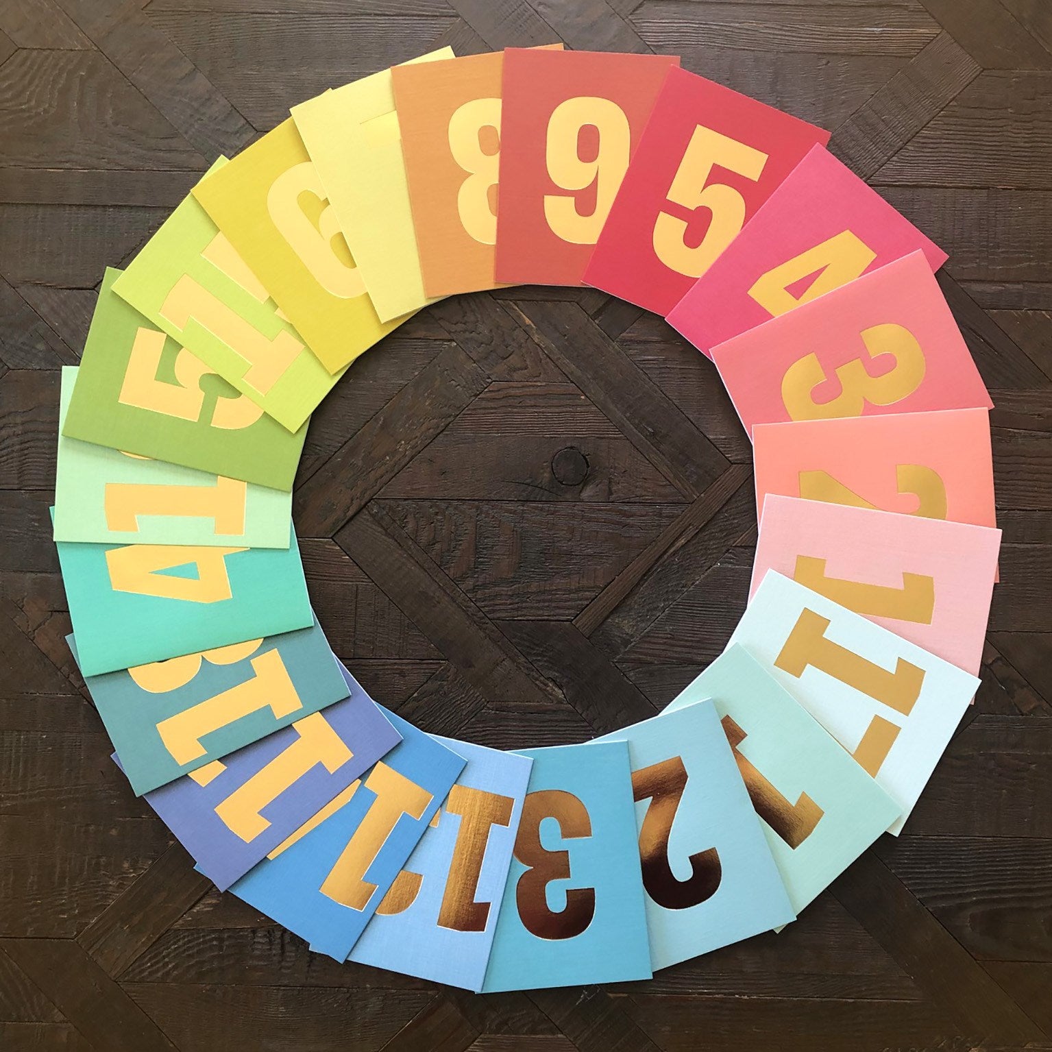 TGD02 mini gold foiled number two card