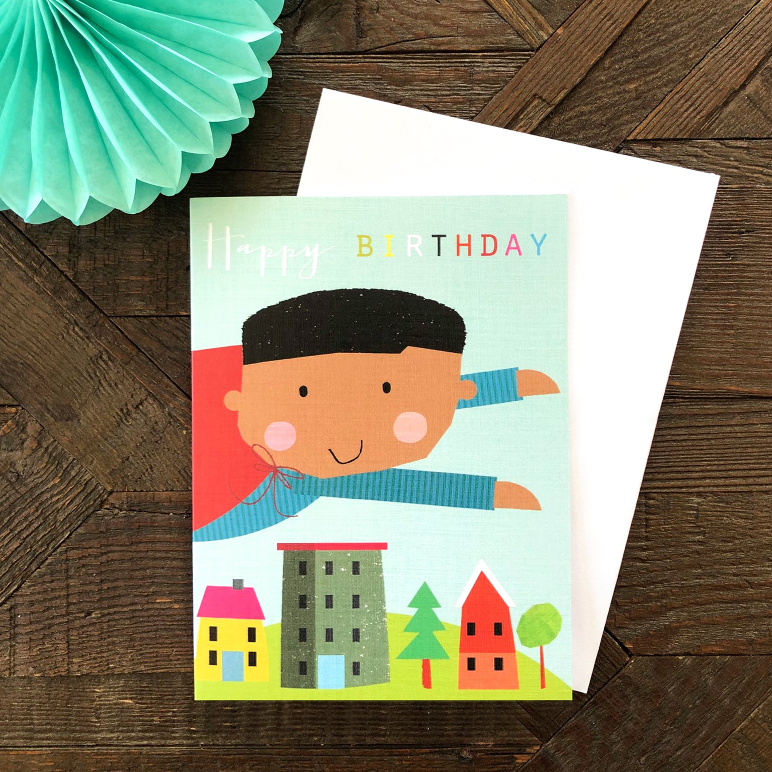 TMC08 mini superhero birthday card