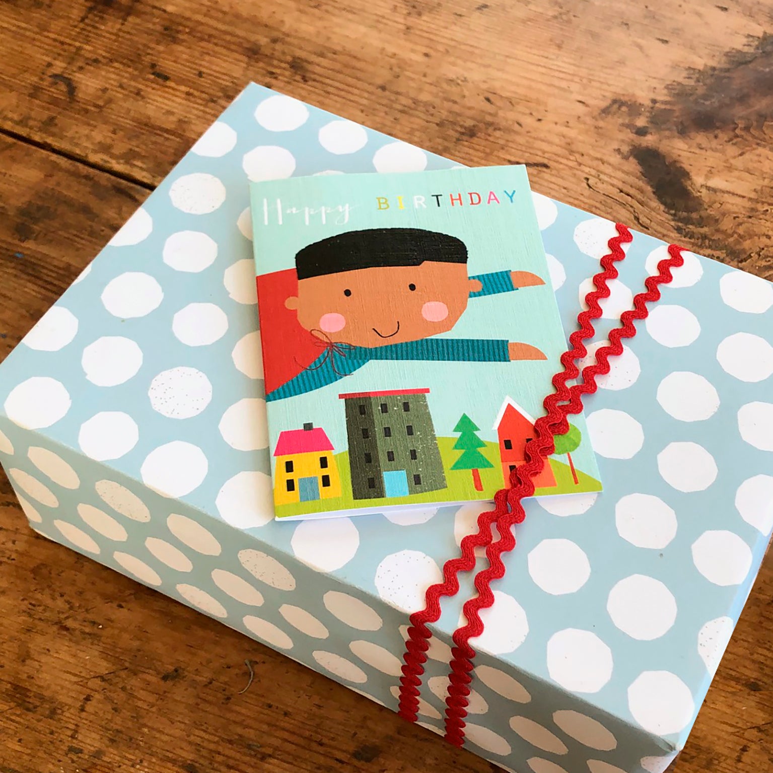 TMC08 mini superhero birthday card