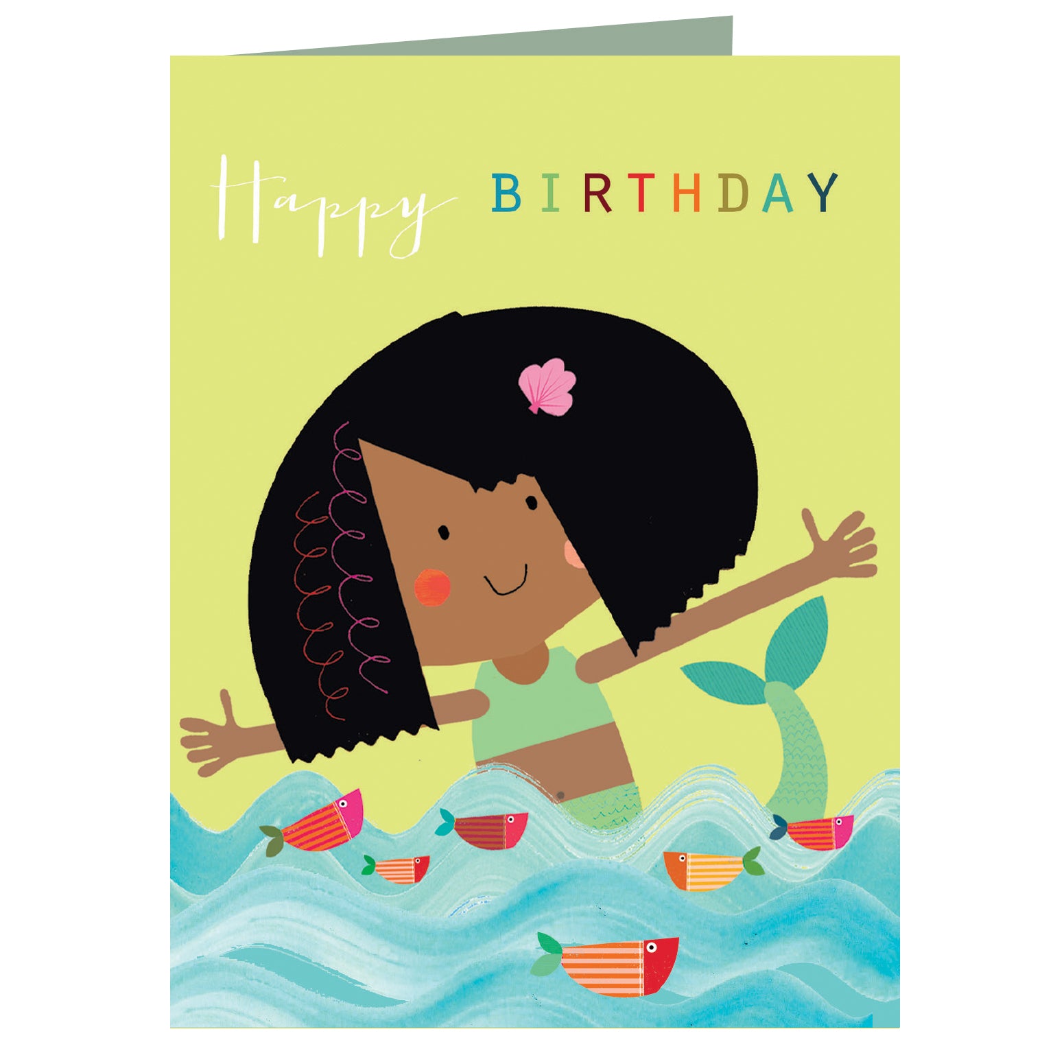 TMC09 mini mermaid birthday card