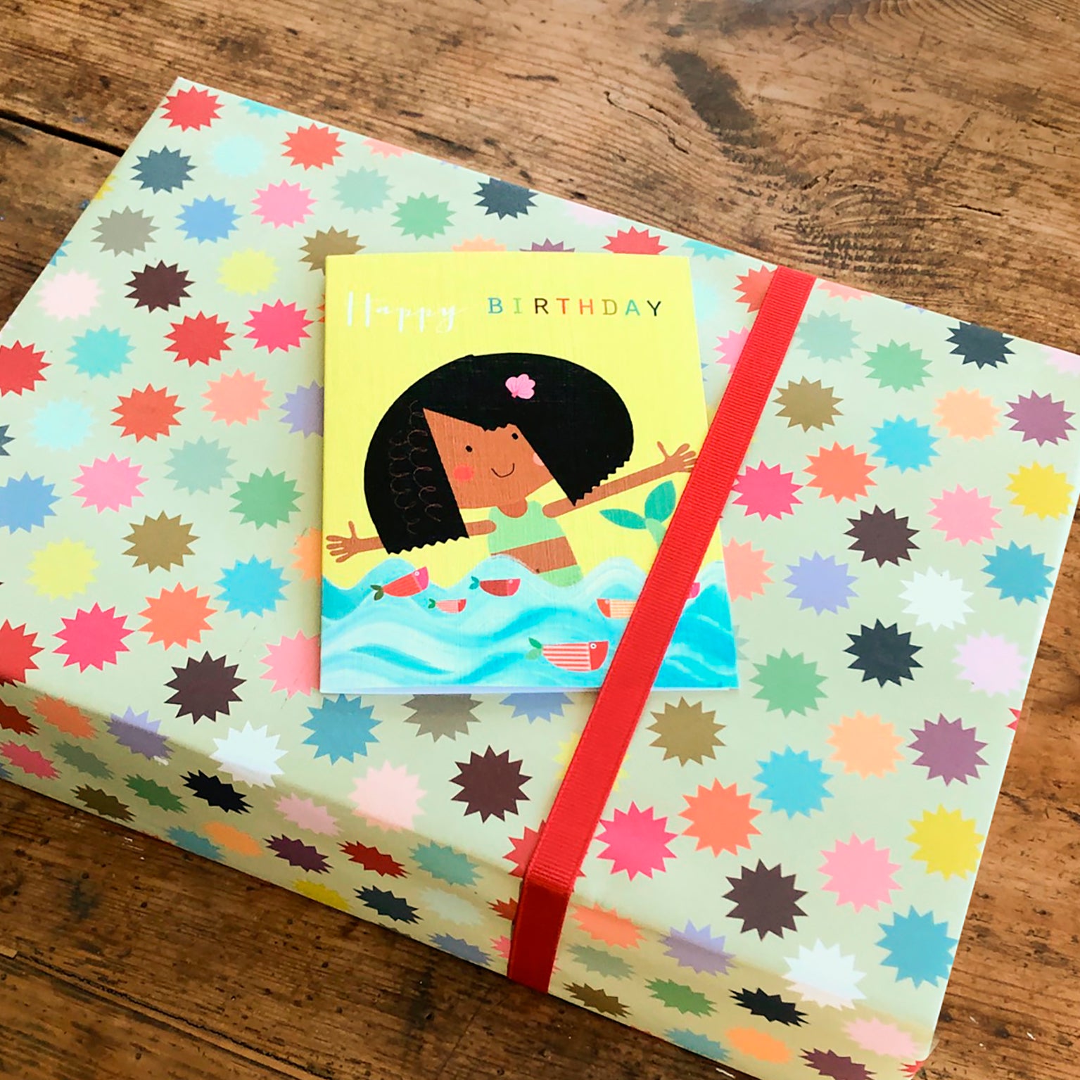 TMC09 mini mermaid birthday card