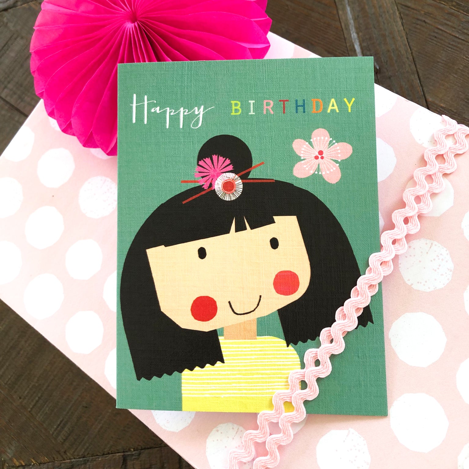 TMC15 mini flower girl birthday card