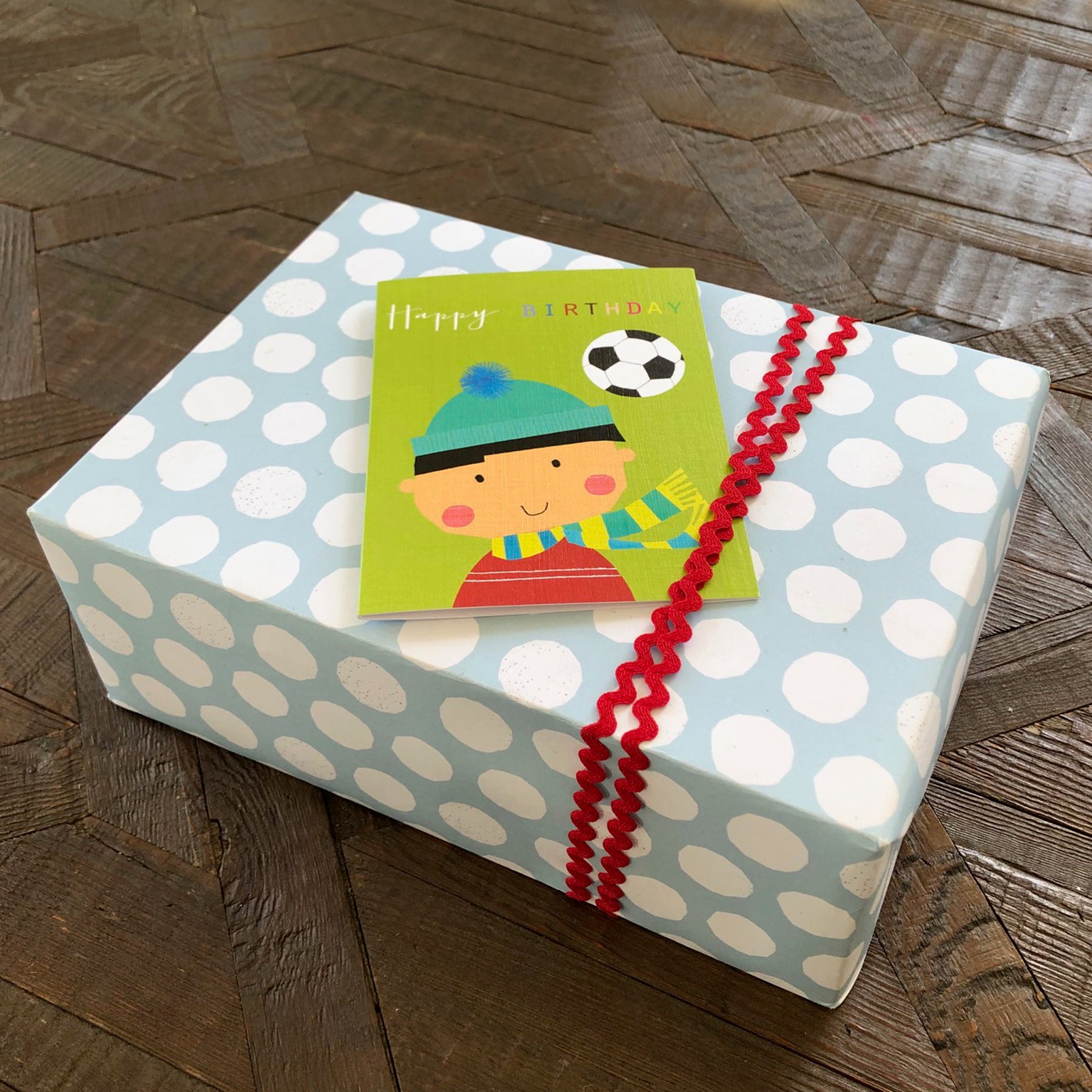 TMC16 mini football birthday card