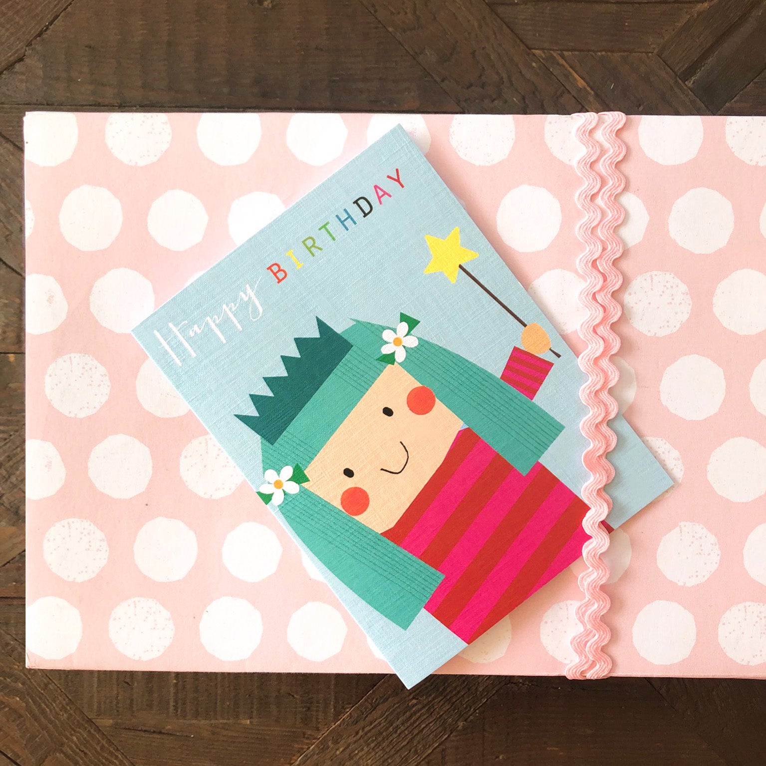 TMC18 mini blue birthday girl card