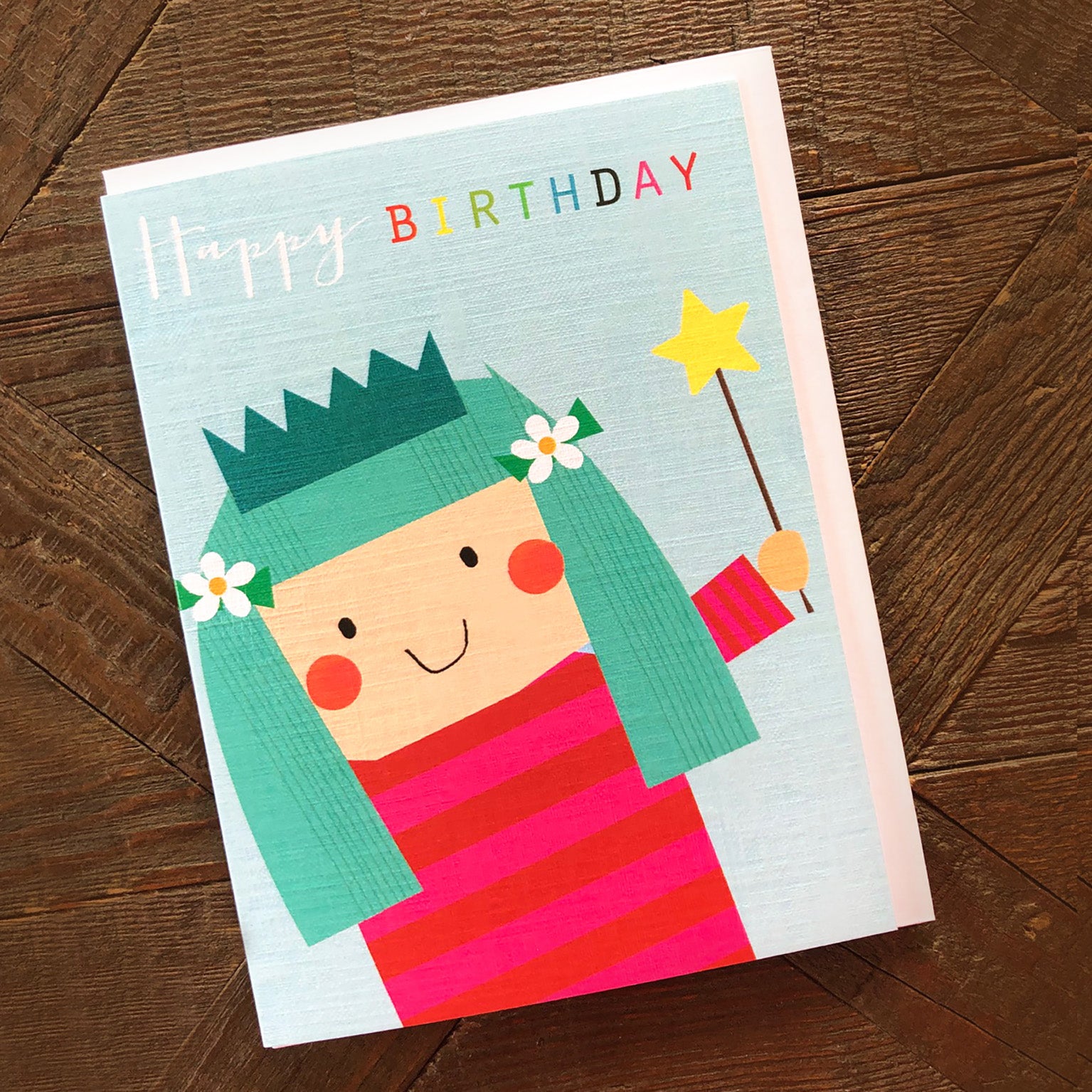 TMC18 mini blue birthday girl card