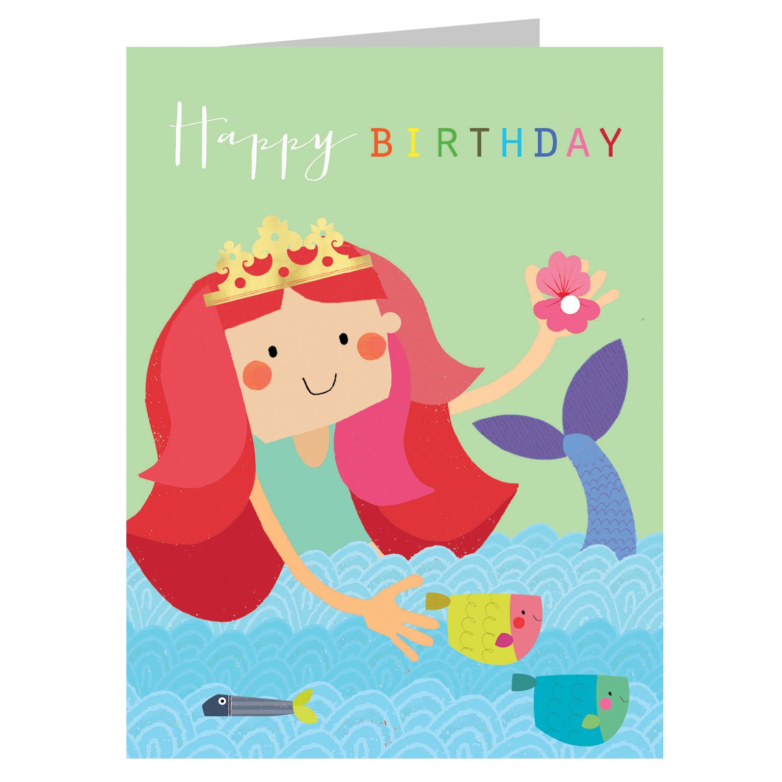 TMC21 mini mermaid birthday card