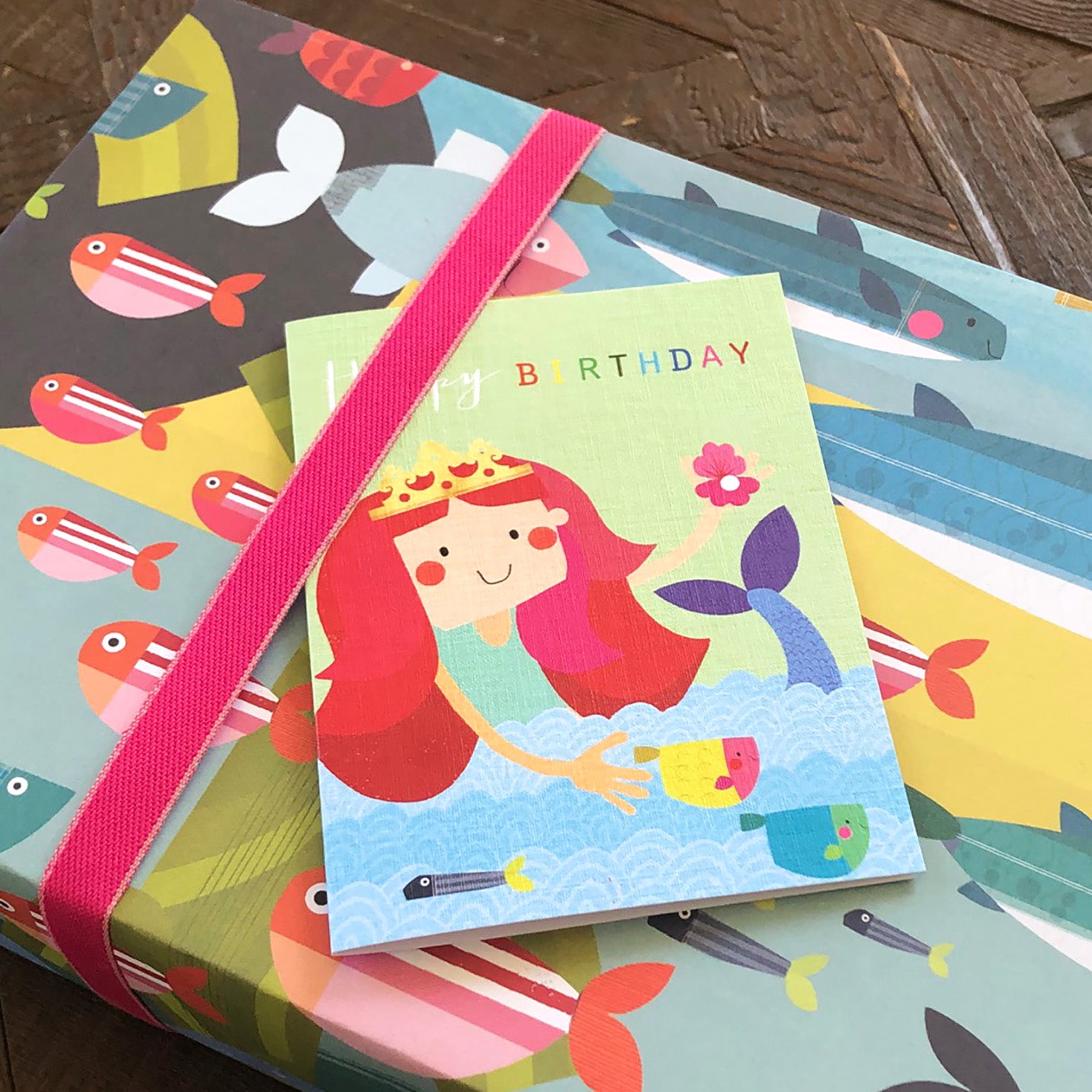 TMC21 mini mermaid birthday card