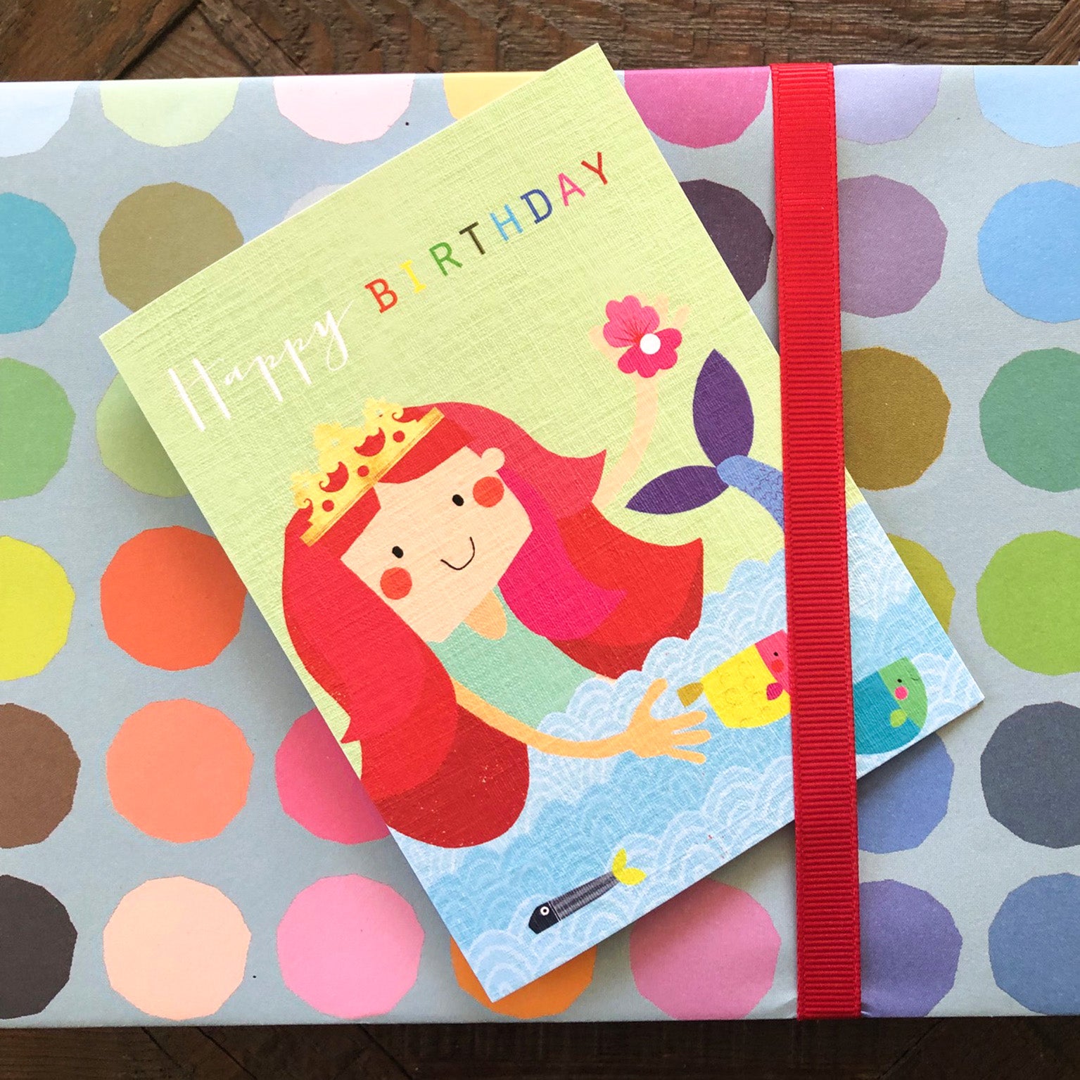 TMC21 mini mermaid birthday card
