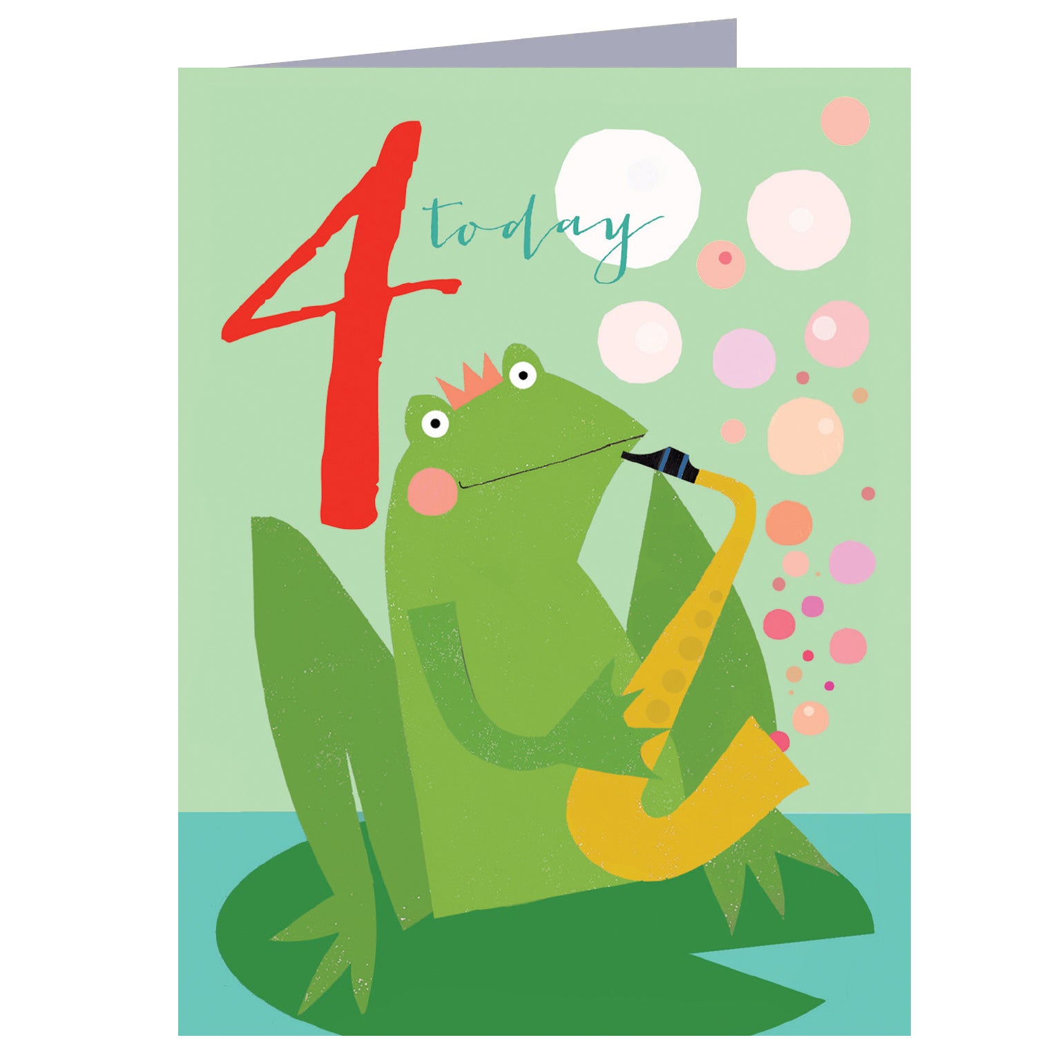 TNA09 mini frog 4th birthday card