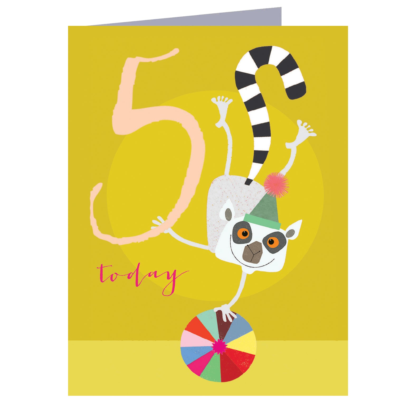 TNA10 mini lemur 5th birthday card