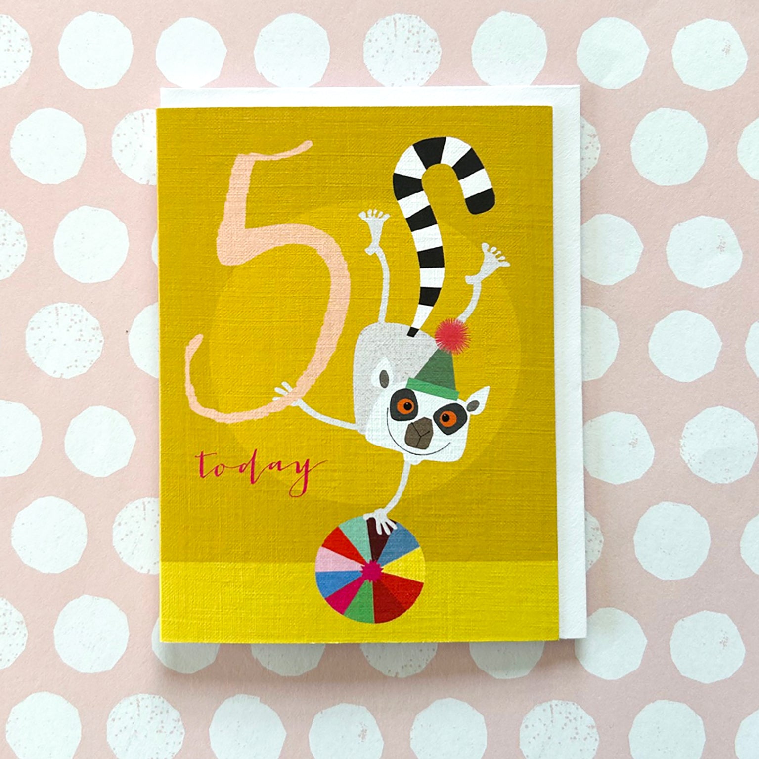 TNA10 mini lemur 5th birthday card