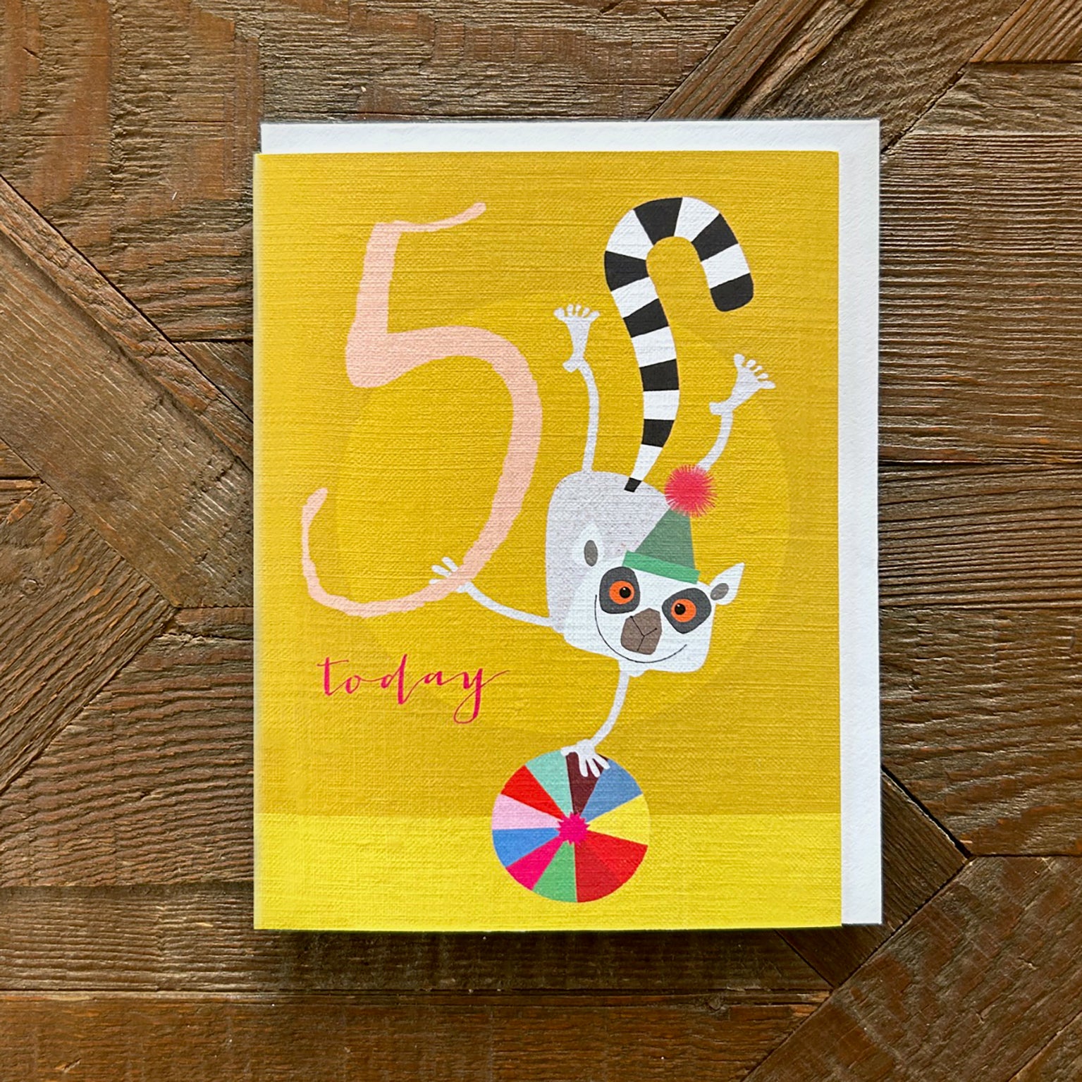 TNA10 mini lemur 5th birthday card