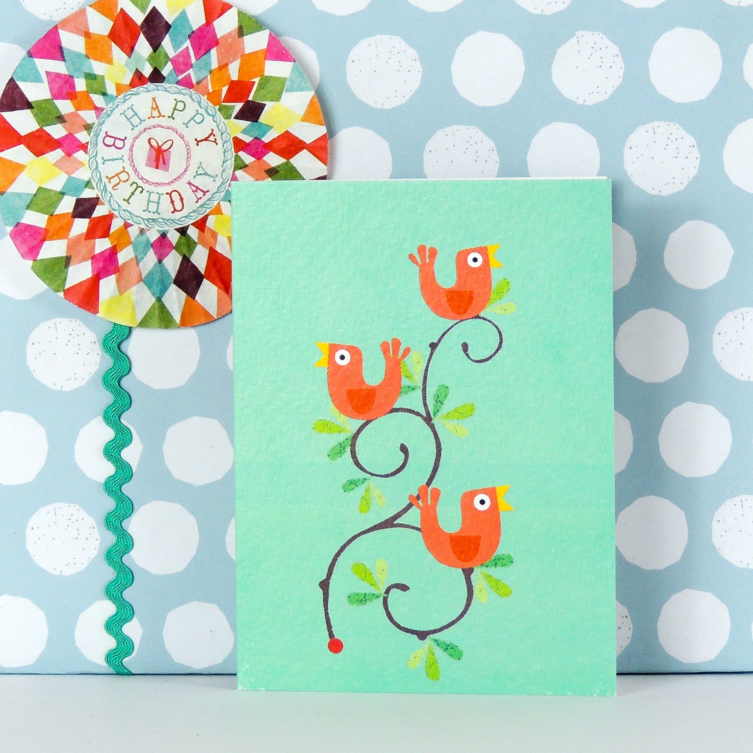 TW01 mini singing birds card
