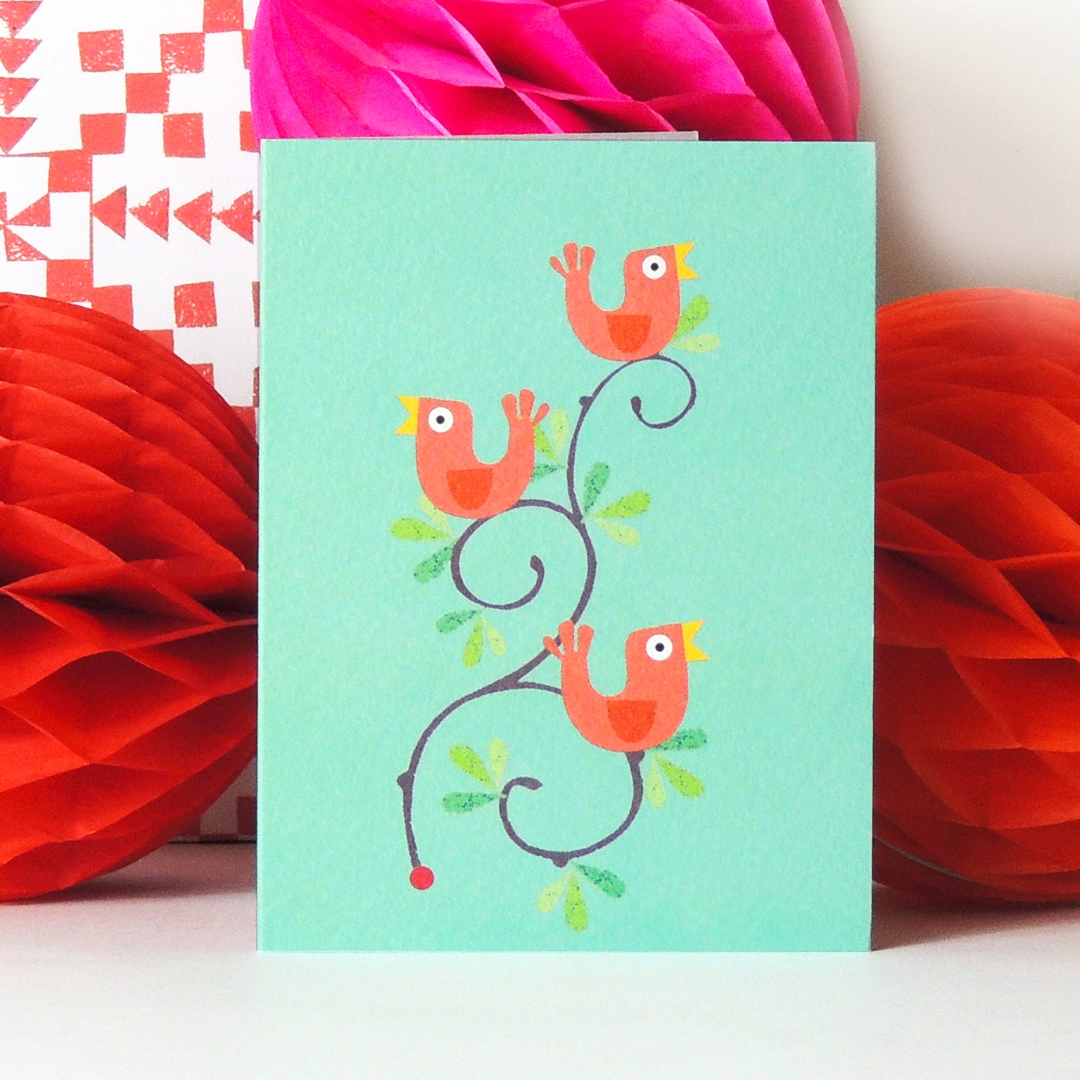 TW01 mini singing birds card
