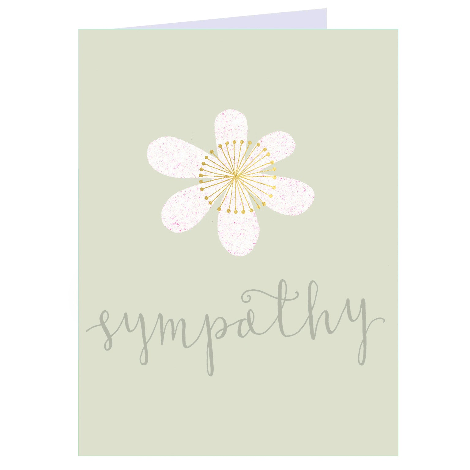 TW03 mini gold foiled sympathy card