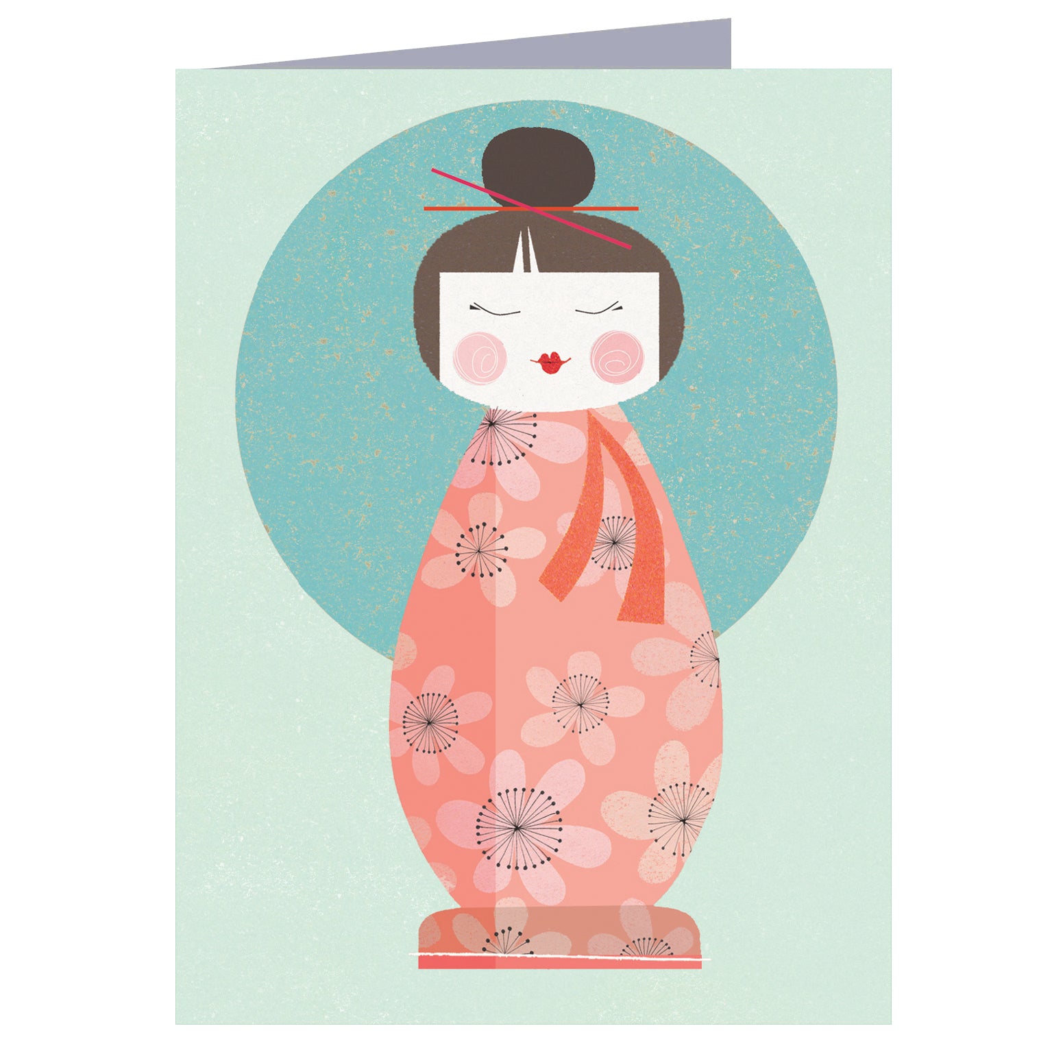TW06 mini kokeshi doll card