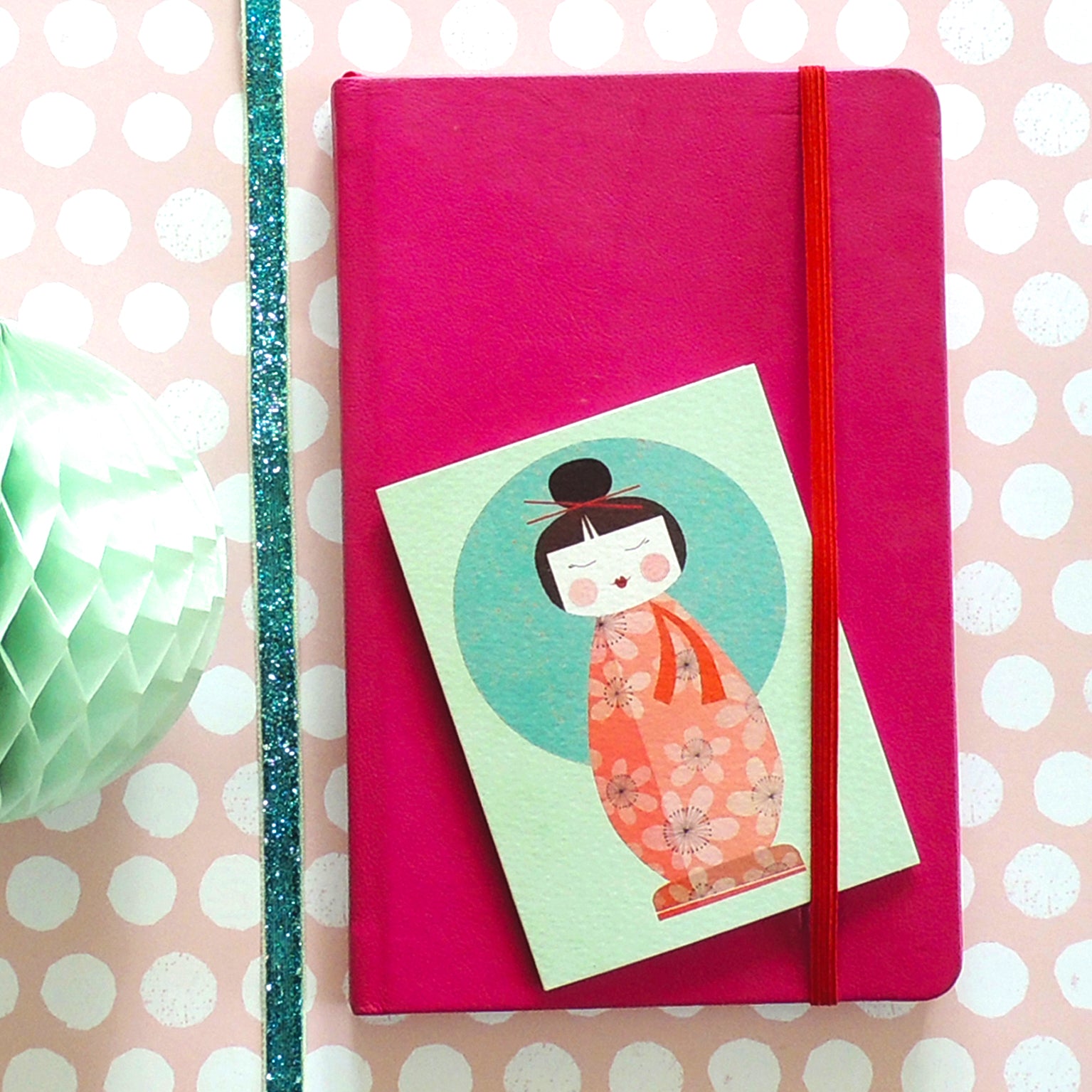 TW06 mini kokeshi doll card