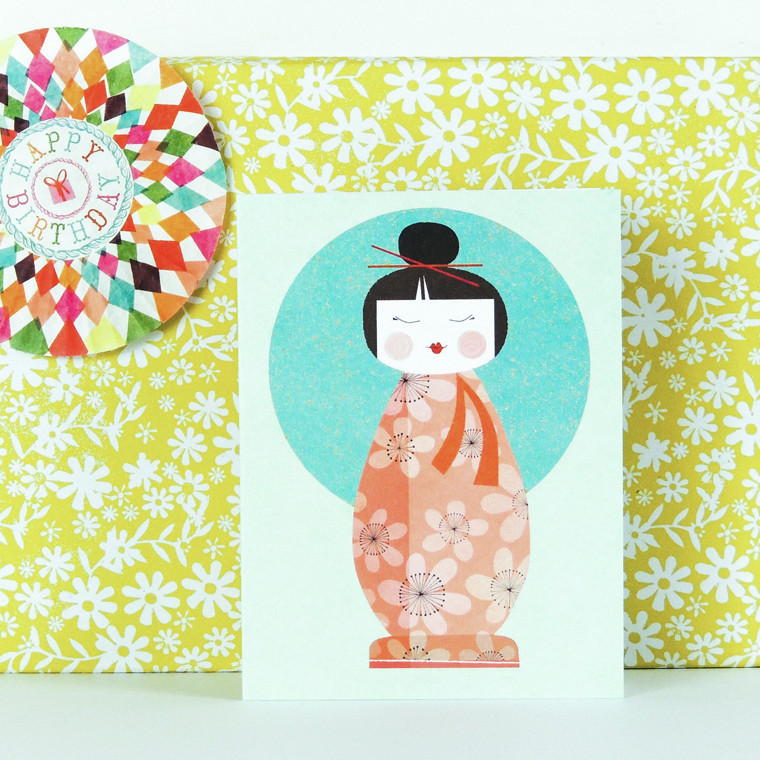 TW06 mini kokeshi doll card