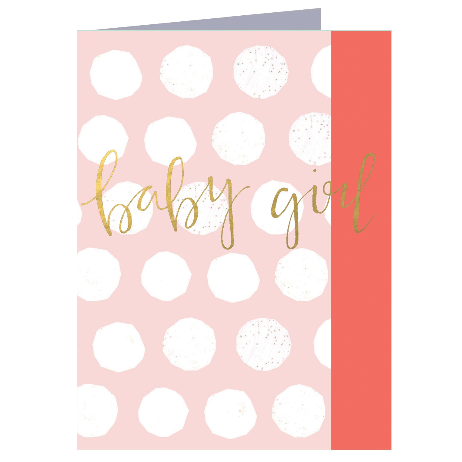 TW08 mini gold foiled baby girl card