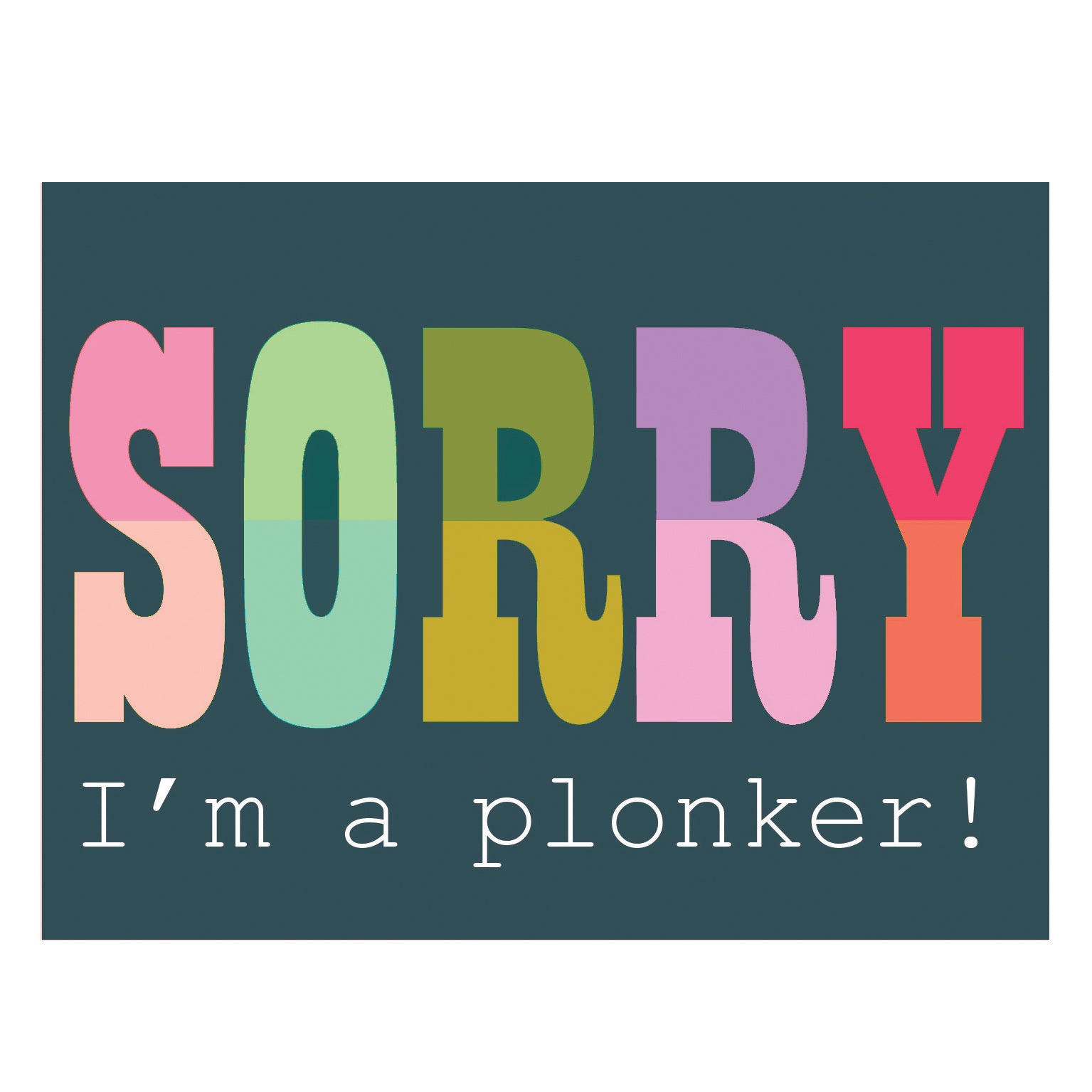 TW100 mini glittery sorry card