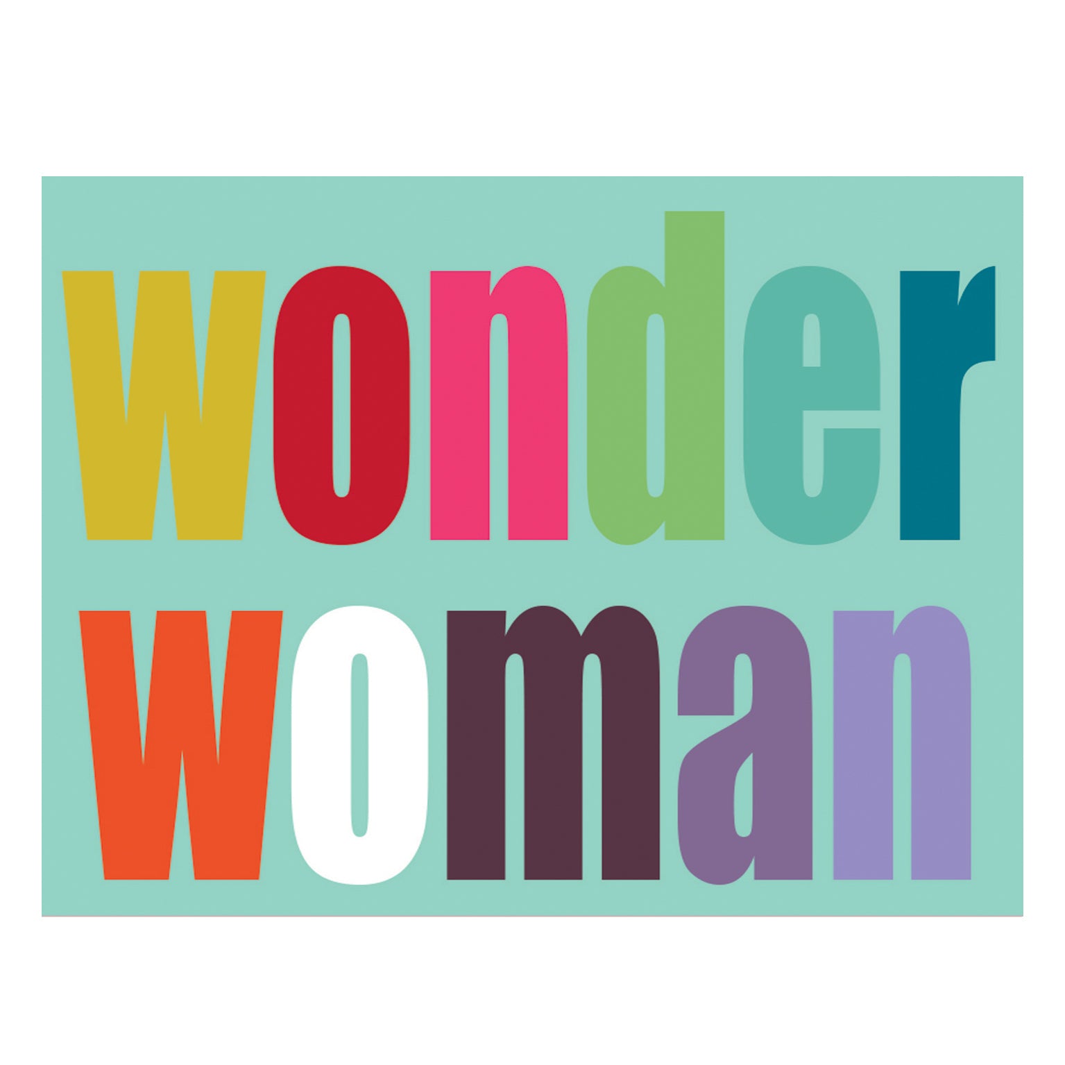TW106 mini glittery wonder woman card