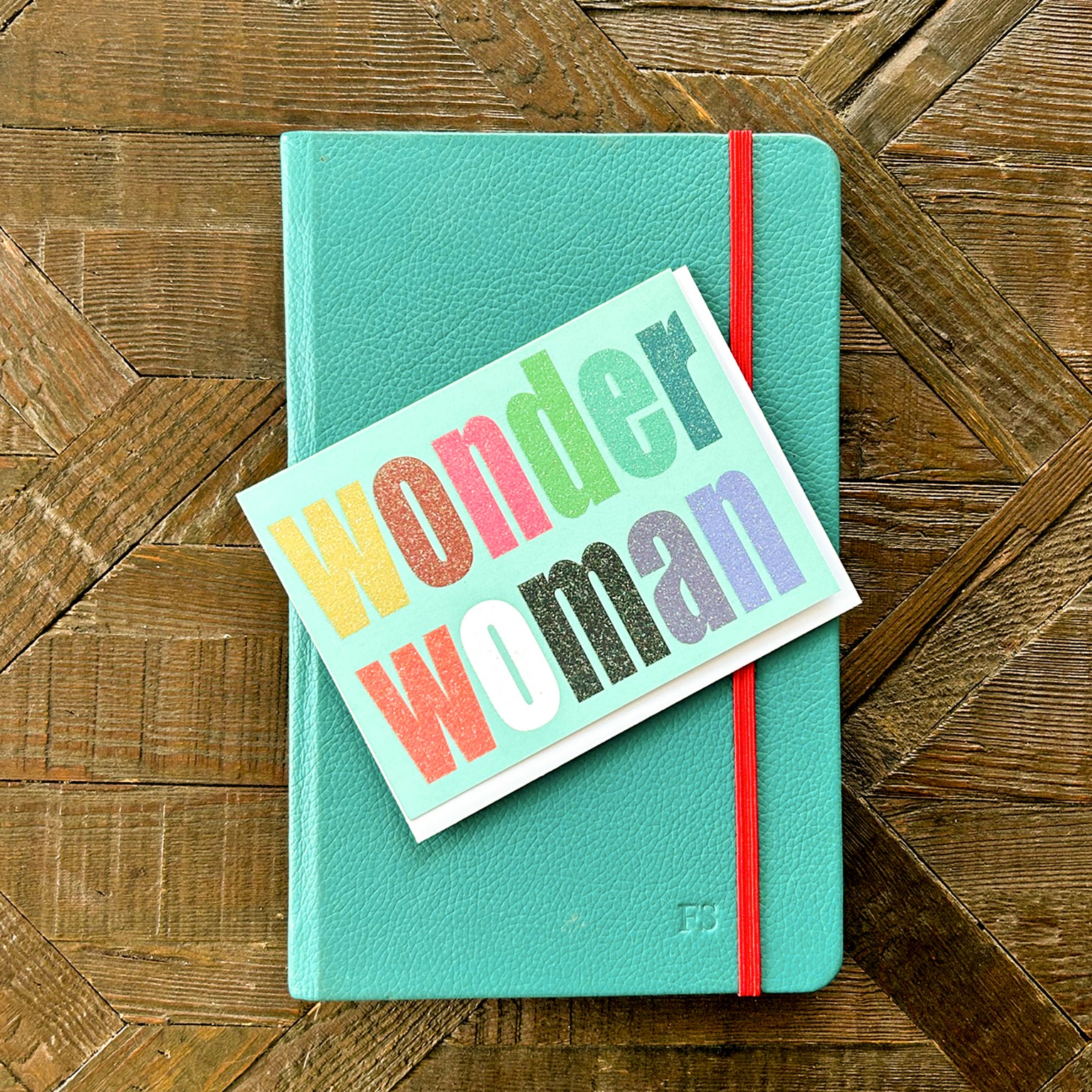 TW106 mini glittery wonder woman card