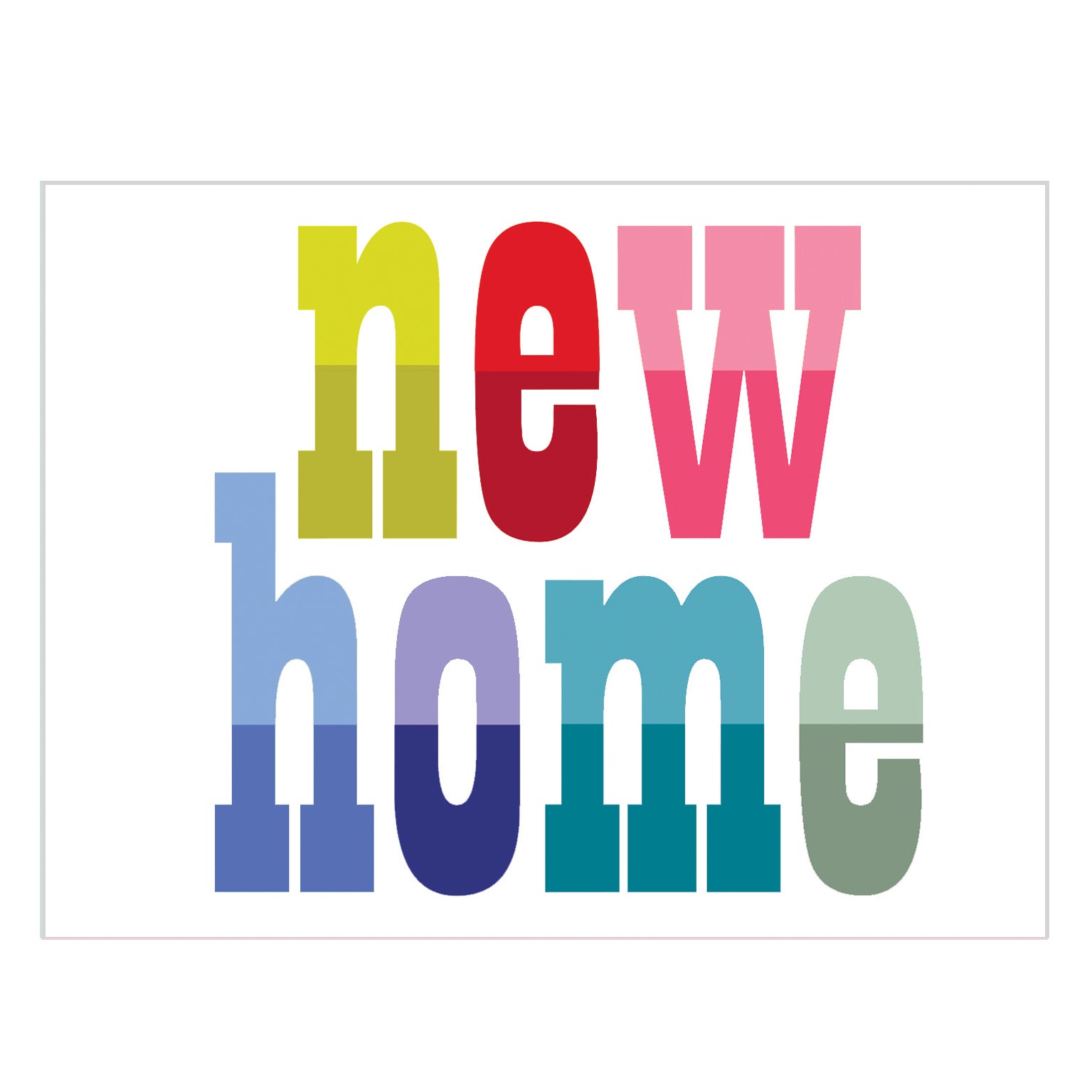 TW114 mini glittery new home card