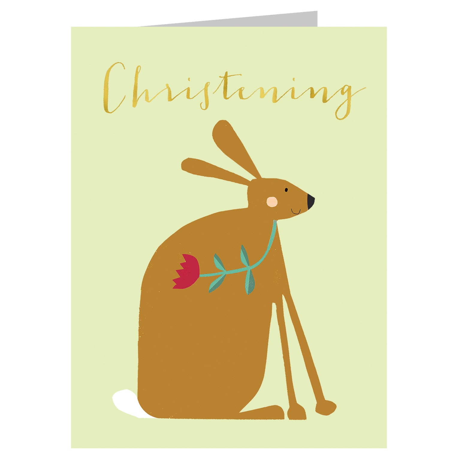 TW602 mini gold foiled Christening card