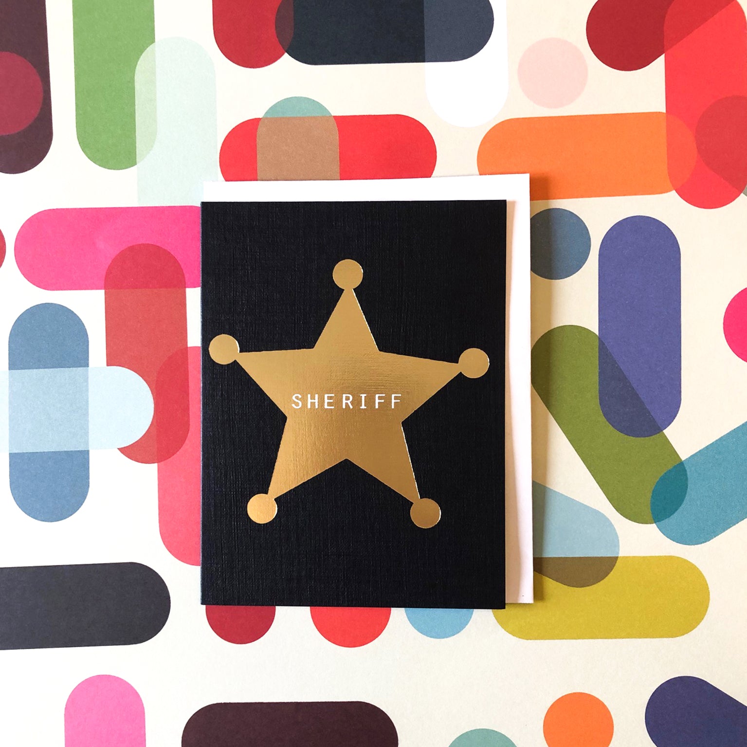 TW400 mini gold foiled sheriff card