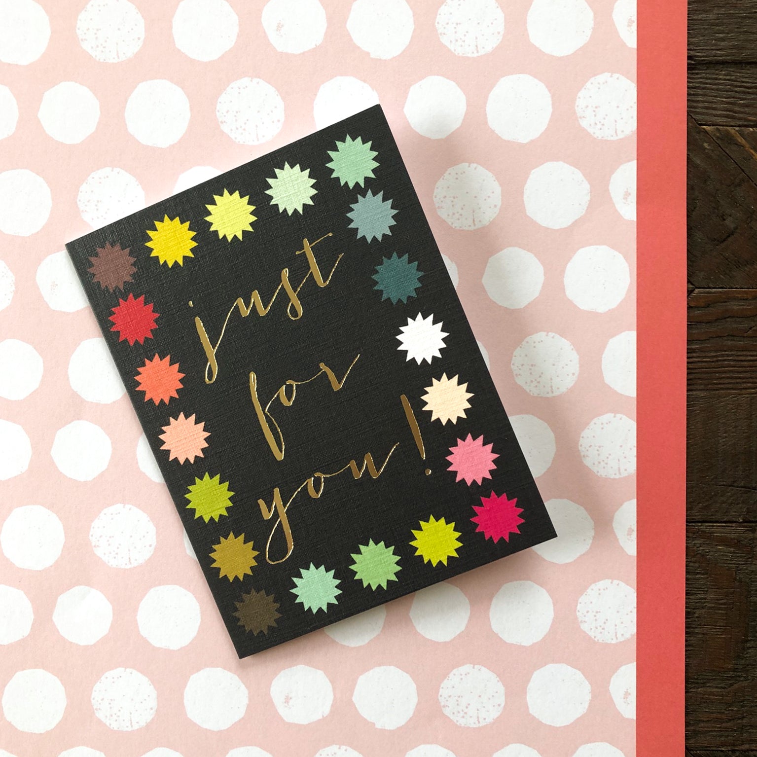 TW401 mini gold foiled just for you card