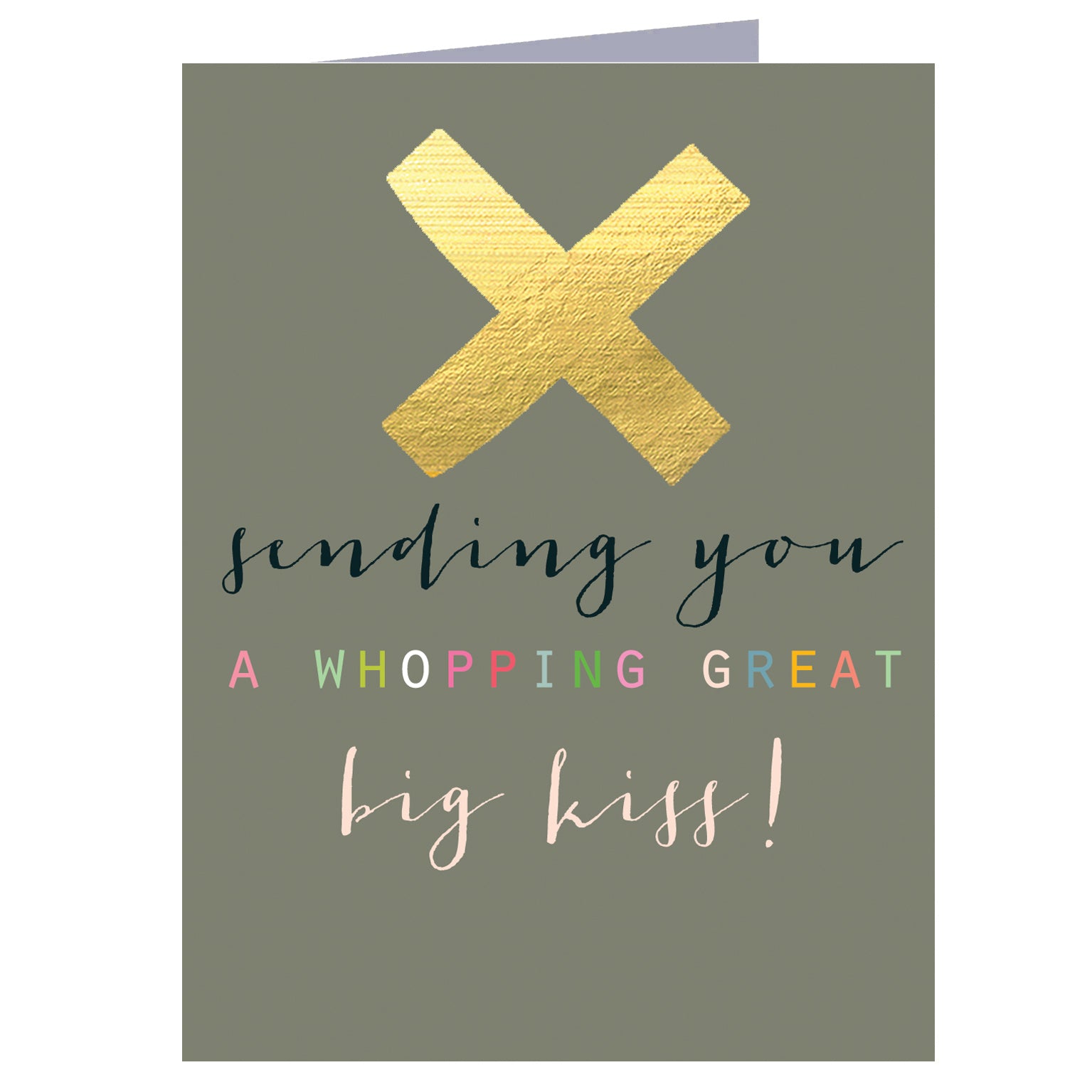TW414 mini gold foiled big kiss card