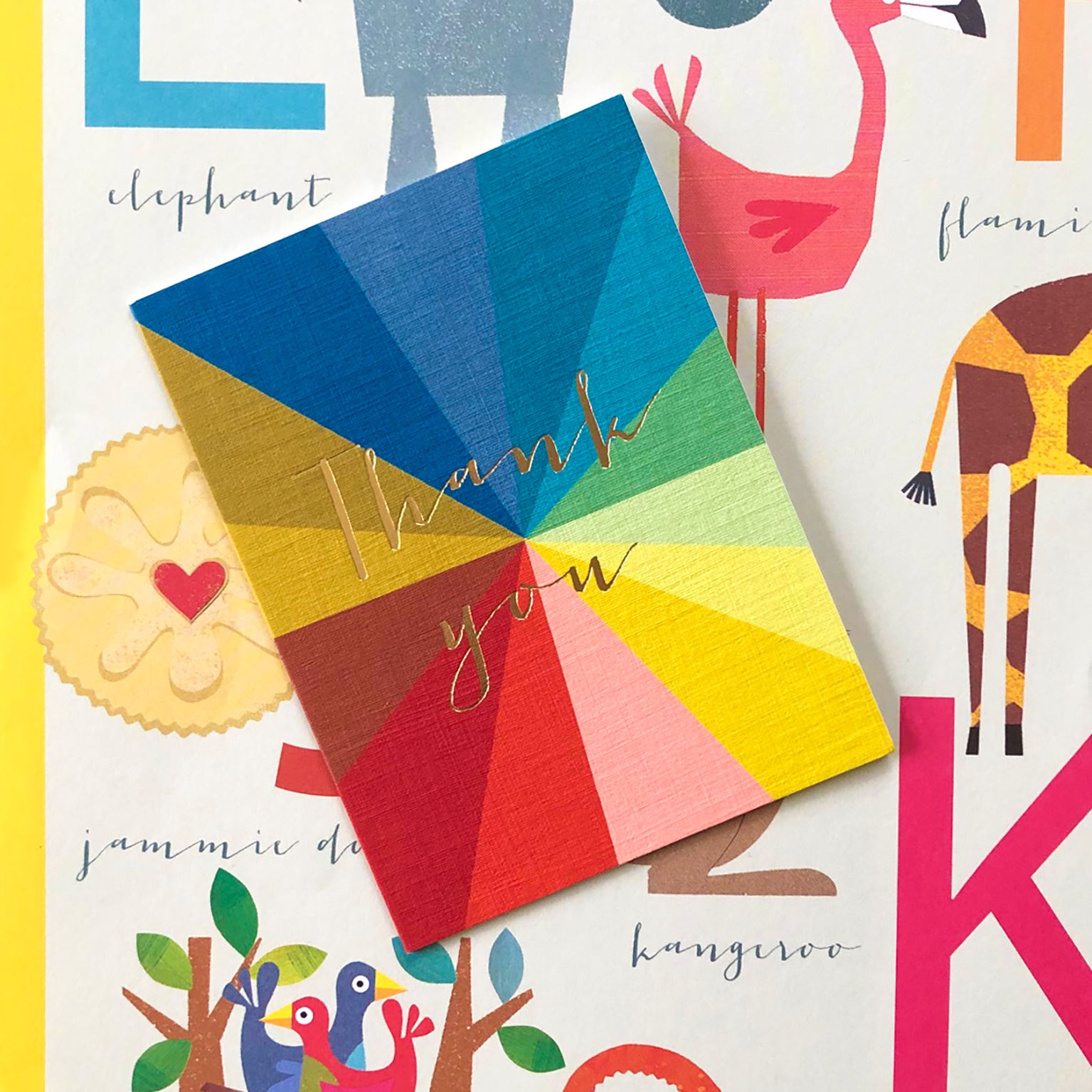 TW428 mini gold foiled thank you card