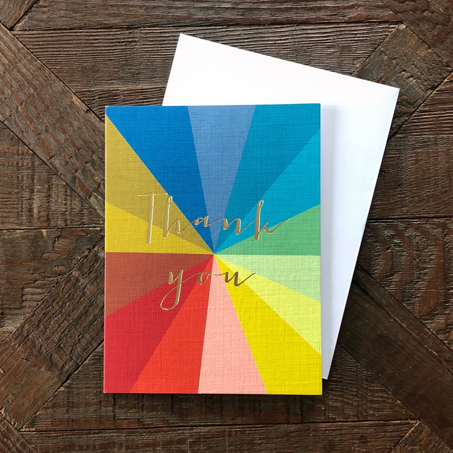 TW428 mini gold foiled thank you card