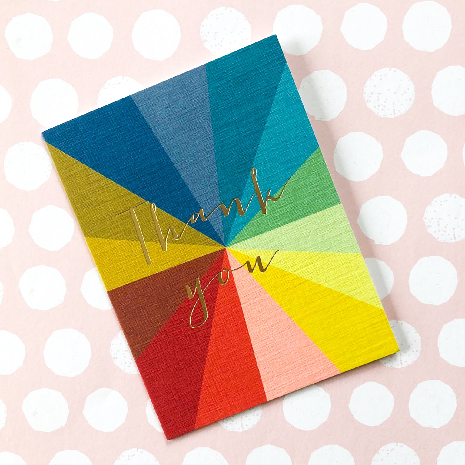 TW428 mini gold foiled thank you card