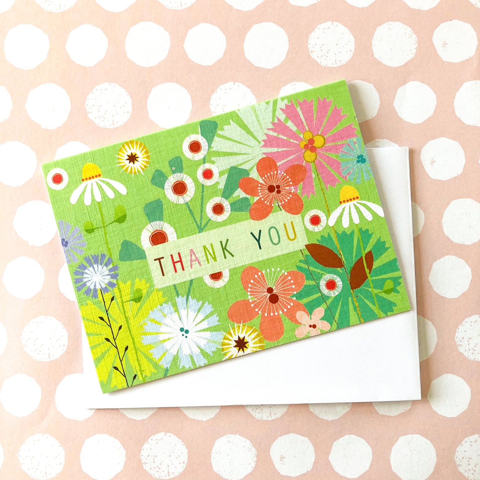TW501 mini floral thank you card