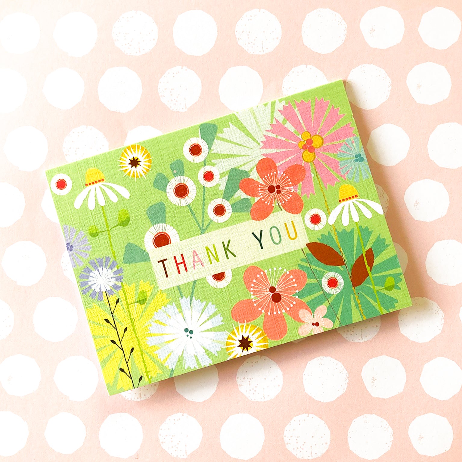 TW501 mini floral thank you card