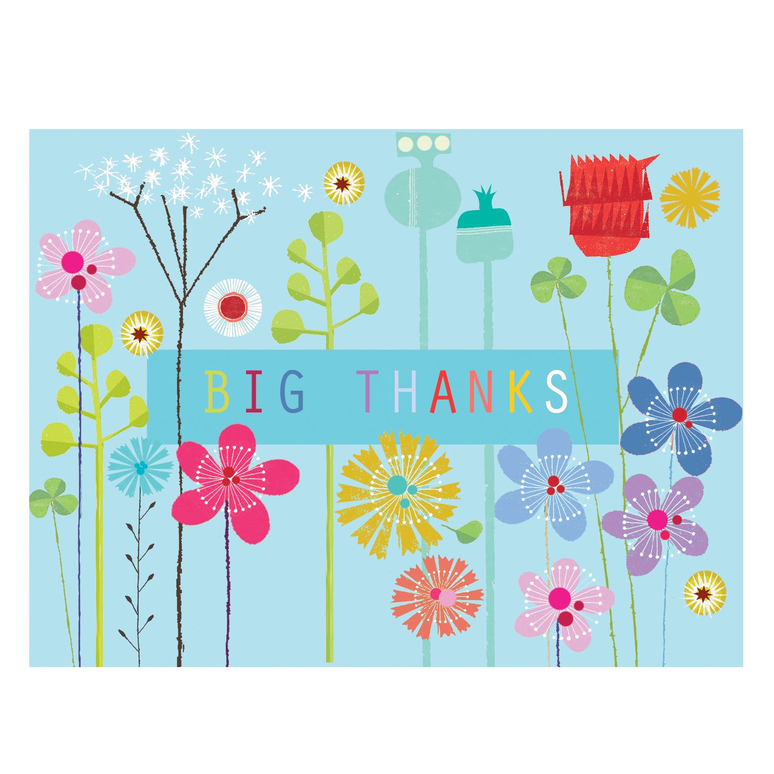 TW503 mini floral big thanks card