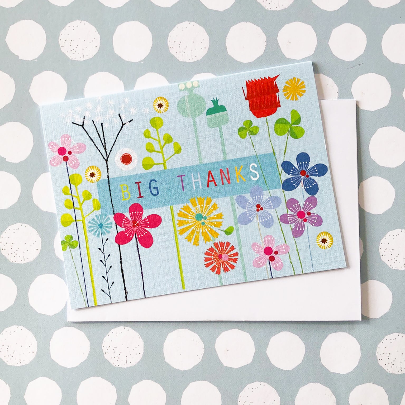 TW503 mini floral big thanks card