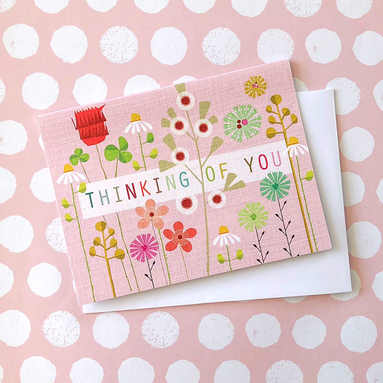 TW504 mini floral thinking of you card