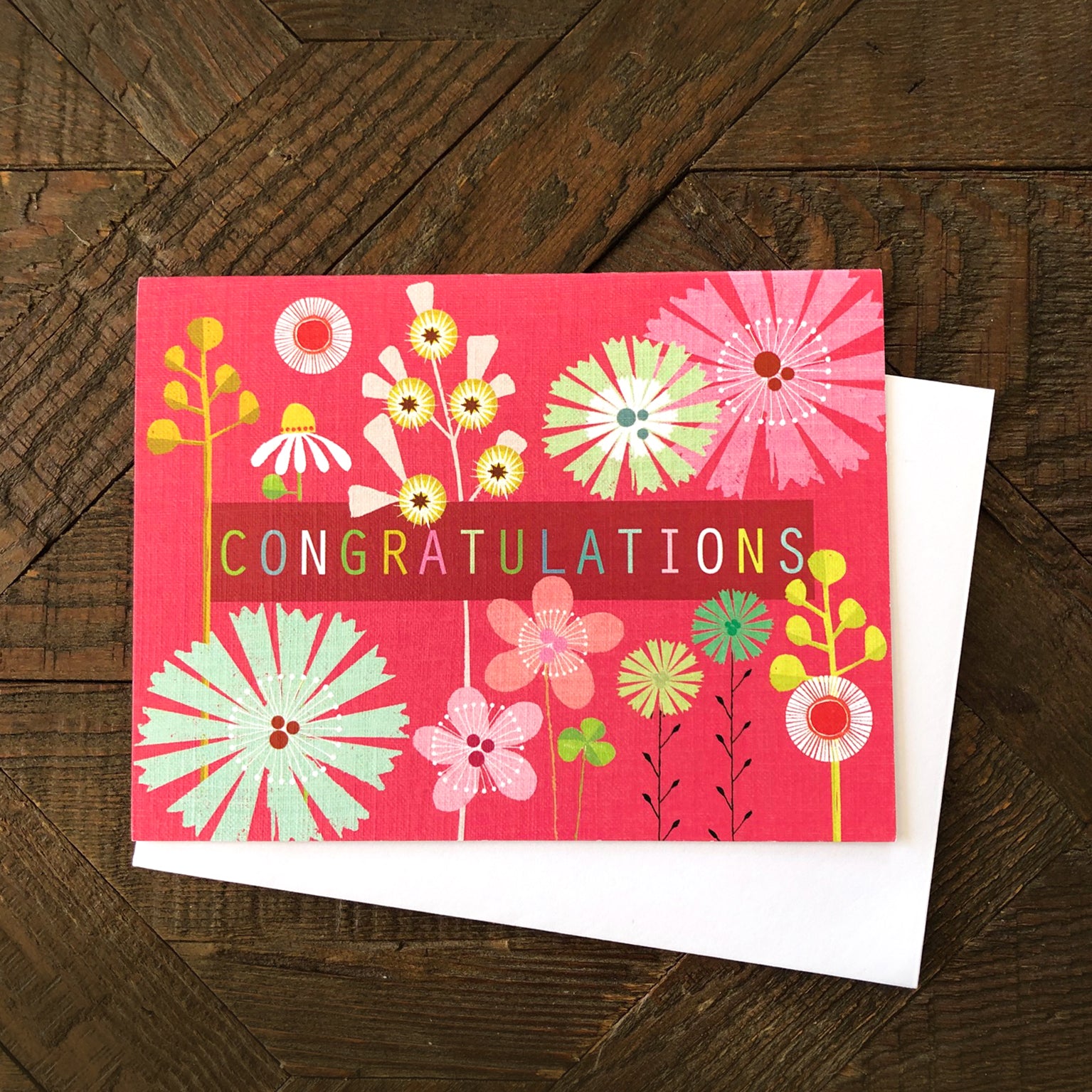 TW506 mini floral congratulations card