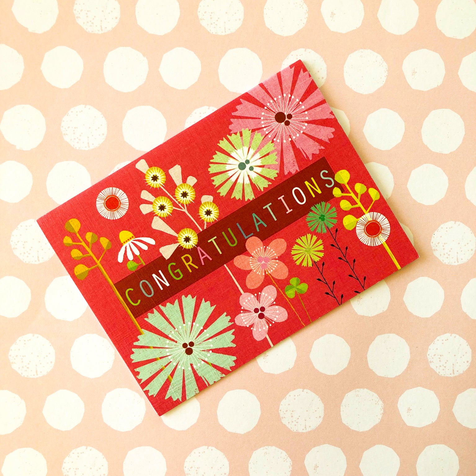 TW506 mini floral congratulations card