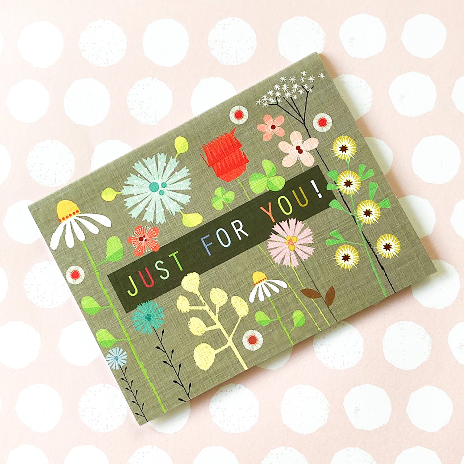 TW512 mini floral just for you card
