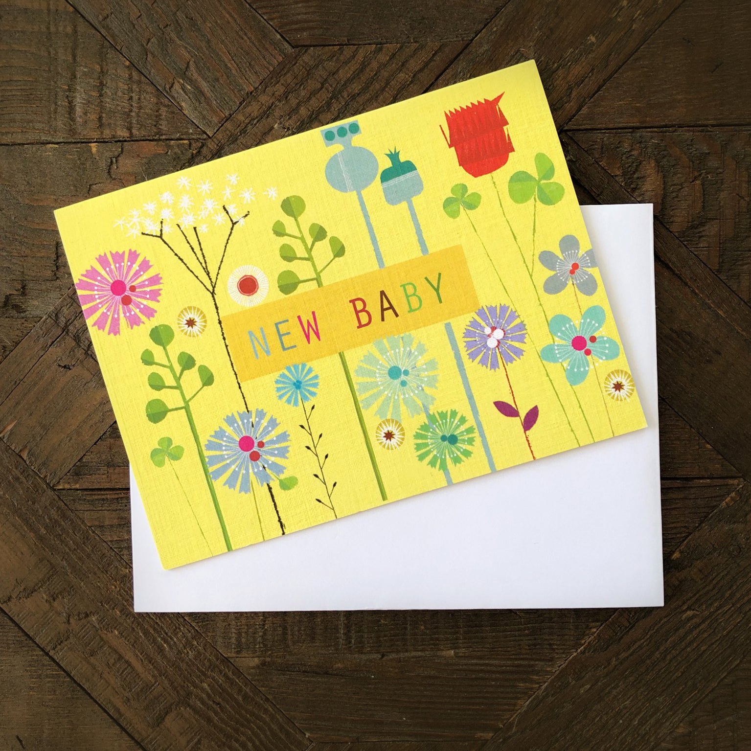 TW513 mini floral new baby card