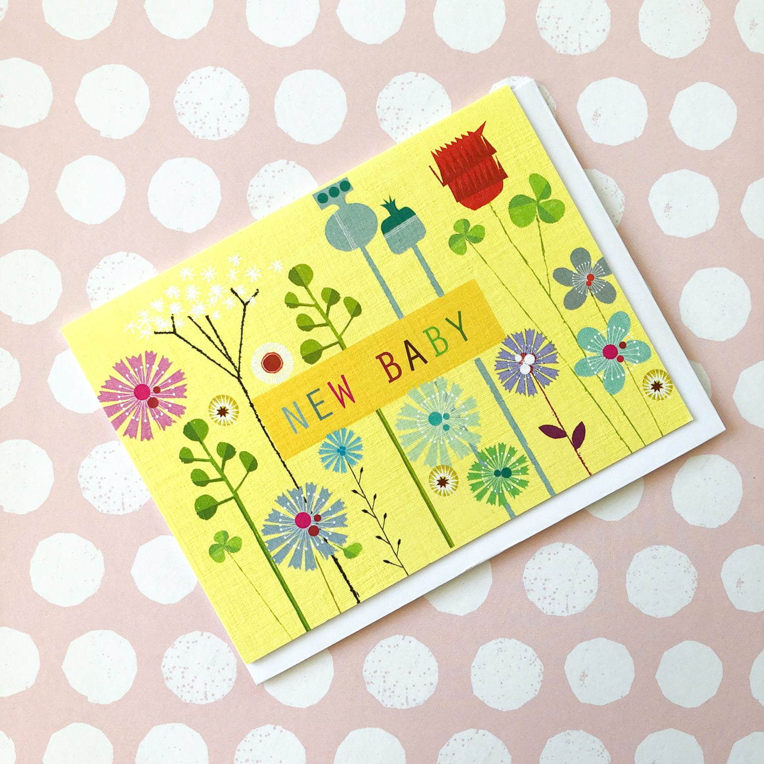 TW513 mini floral new baby card