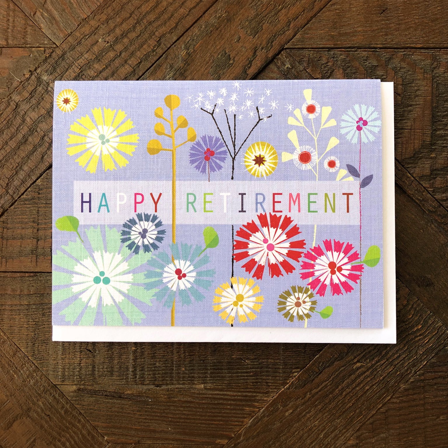 TW514 mini floral retirement card