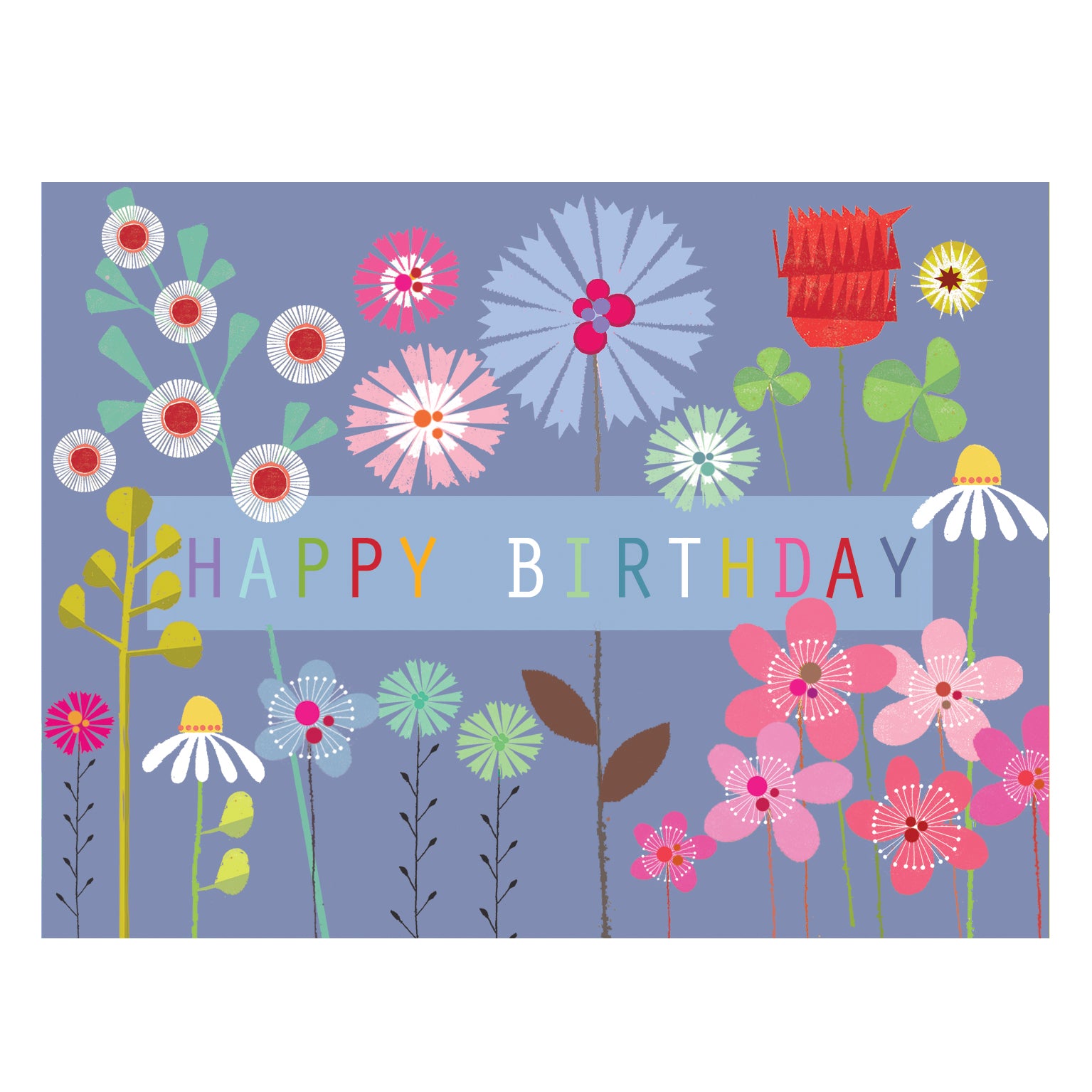 TW515 mini floral happy birthday card