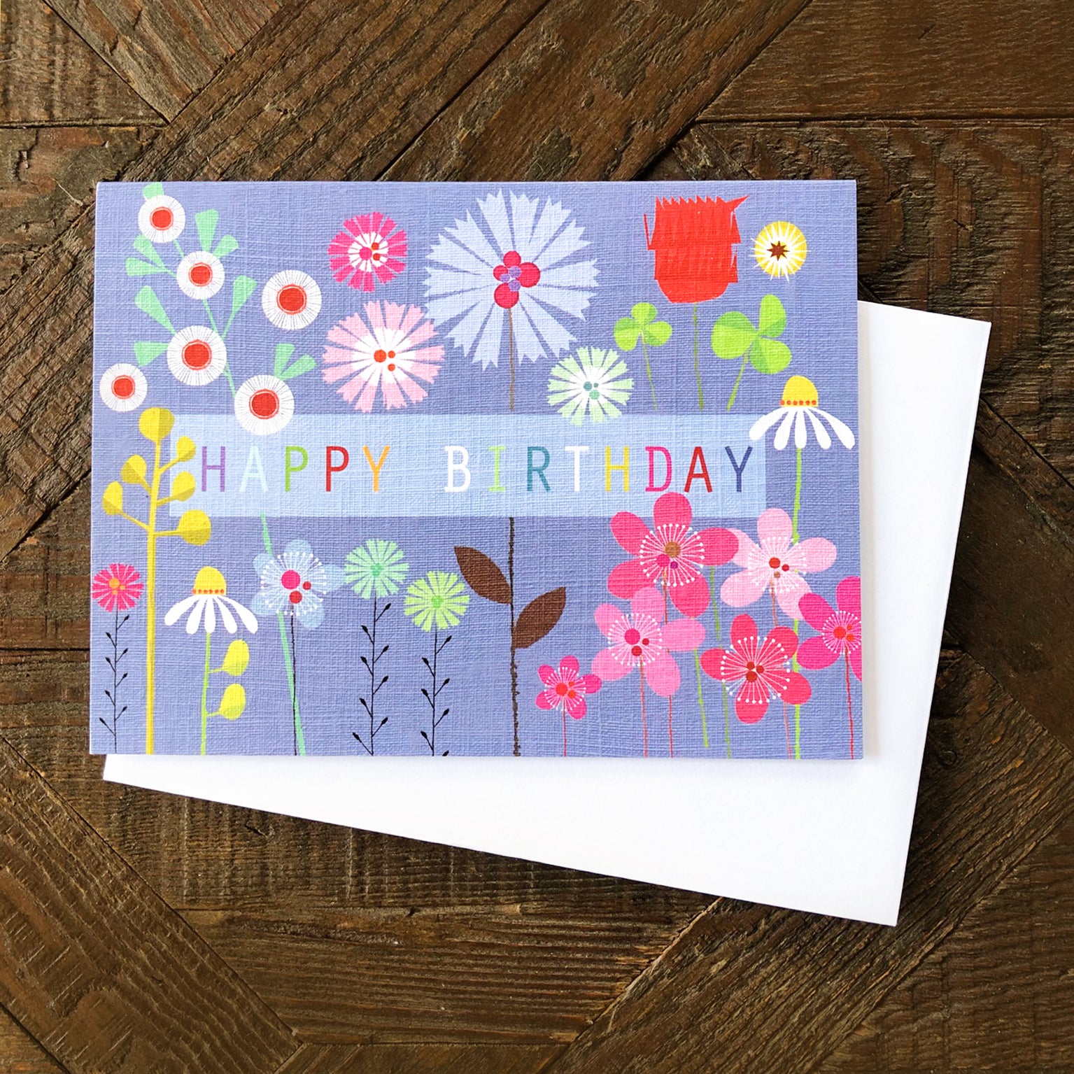 TW515 mini floral happy birthday card