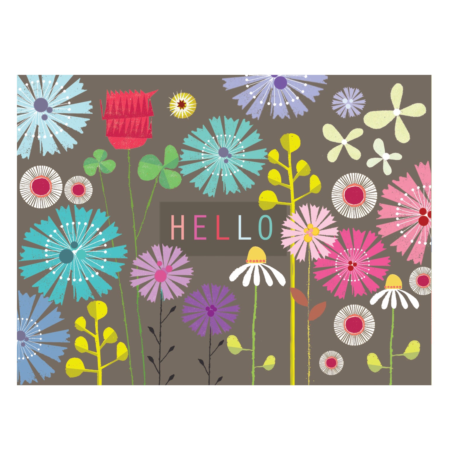 TW516 mini floral hello card