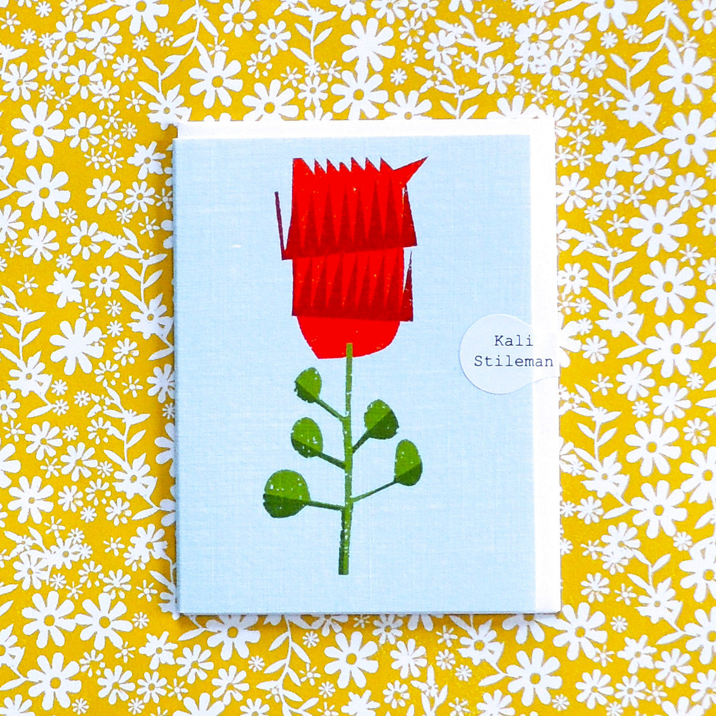 TW82 mini red clover bloom card